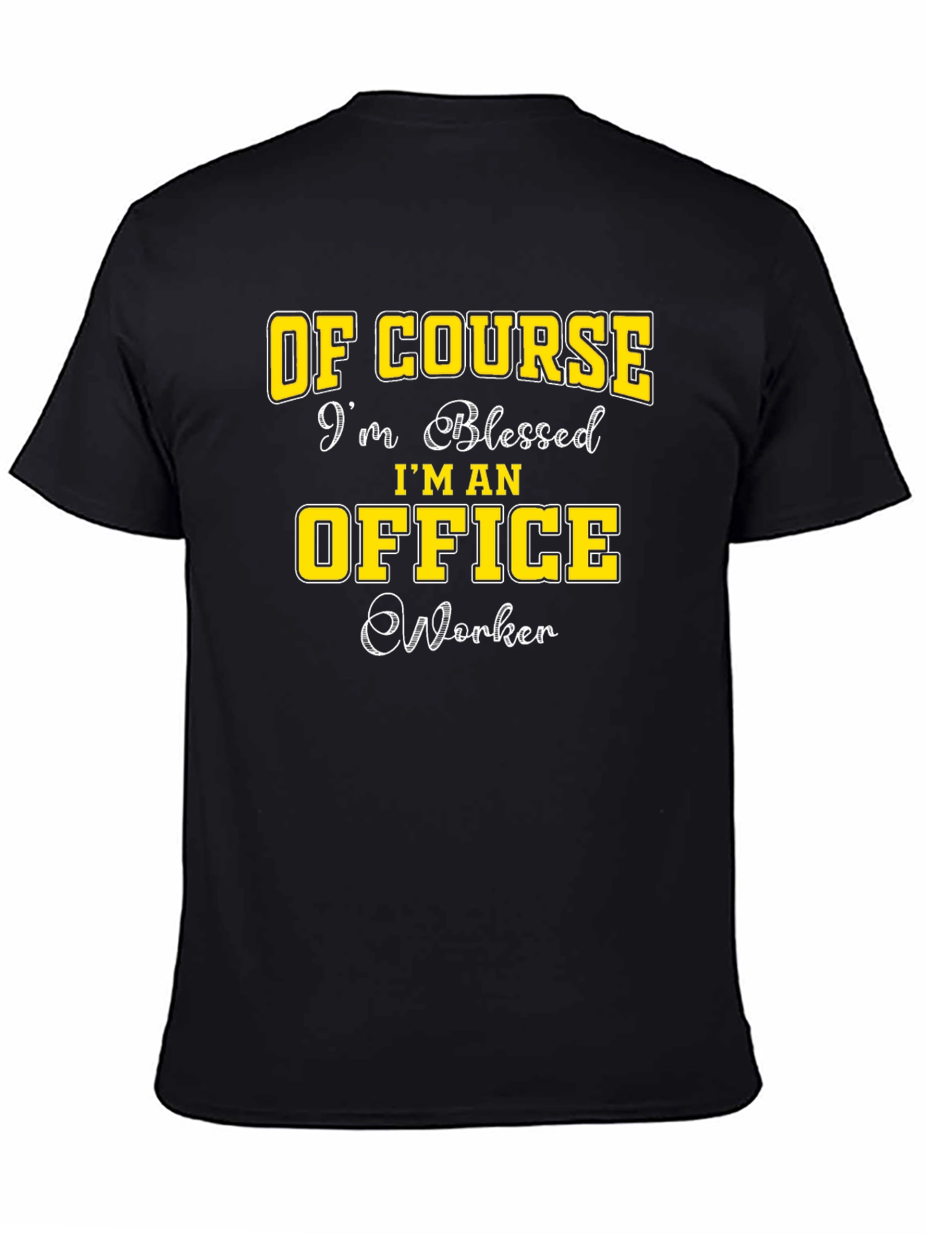 Blessed Office Worker Black Graphic Tee
