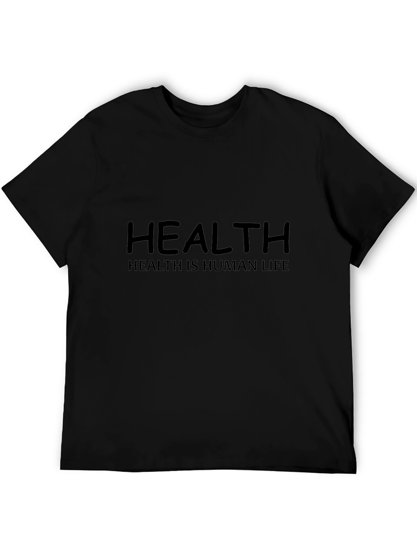 Health is Human Life Black T-Shirt