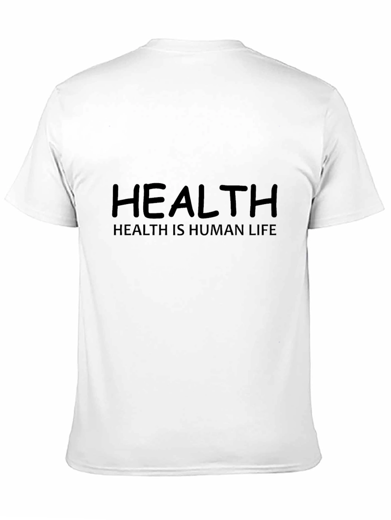 Health is Human Life Black T-Shirt