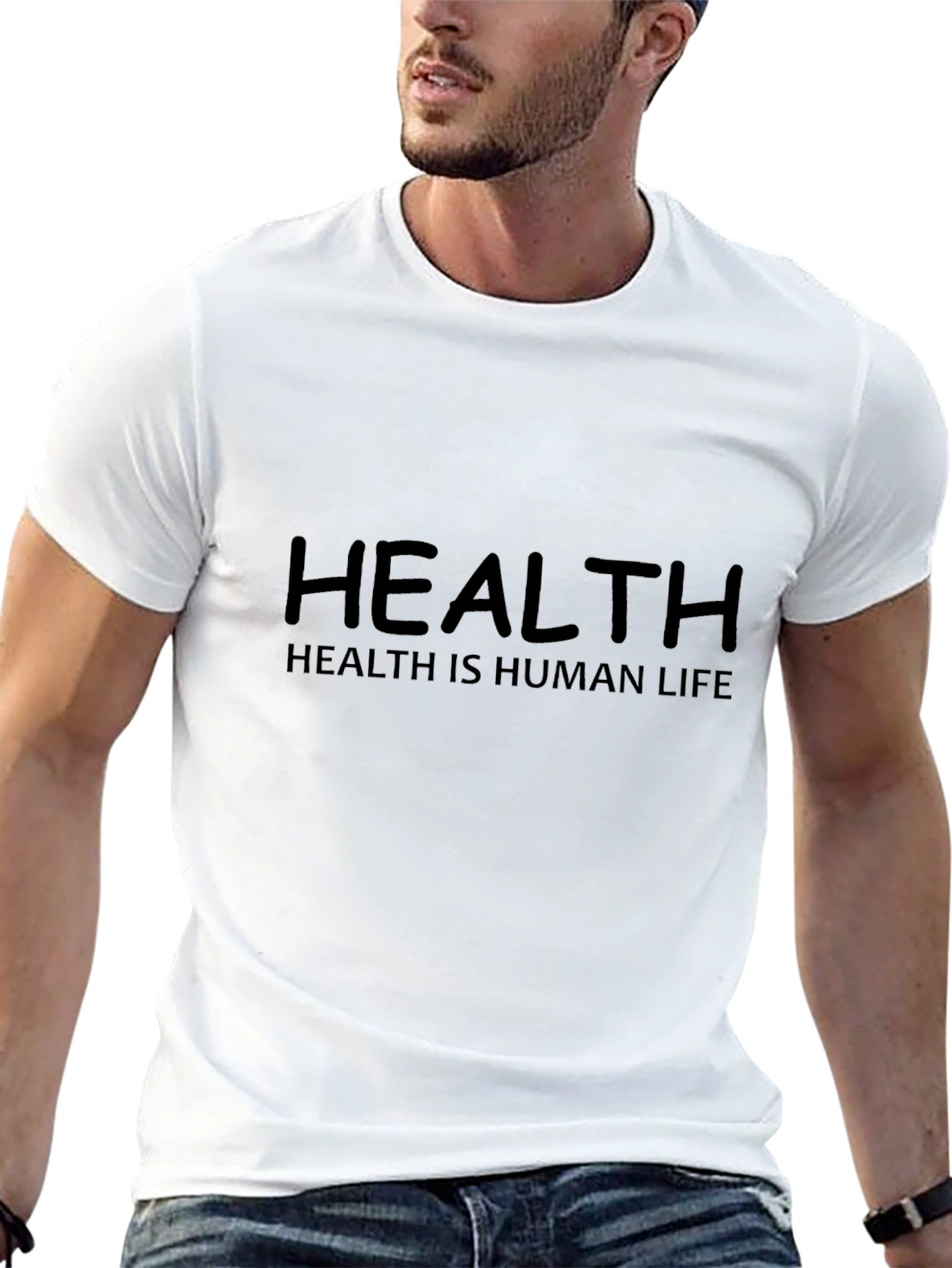 Health is Human Life Black T-Shirt