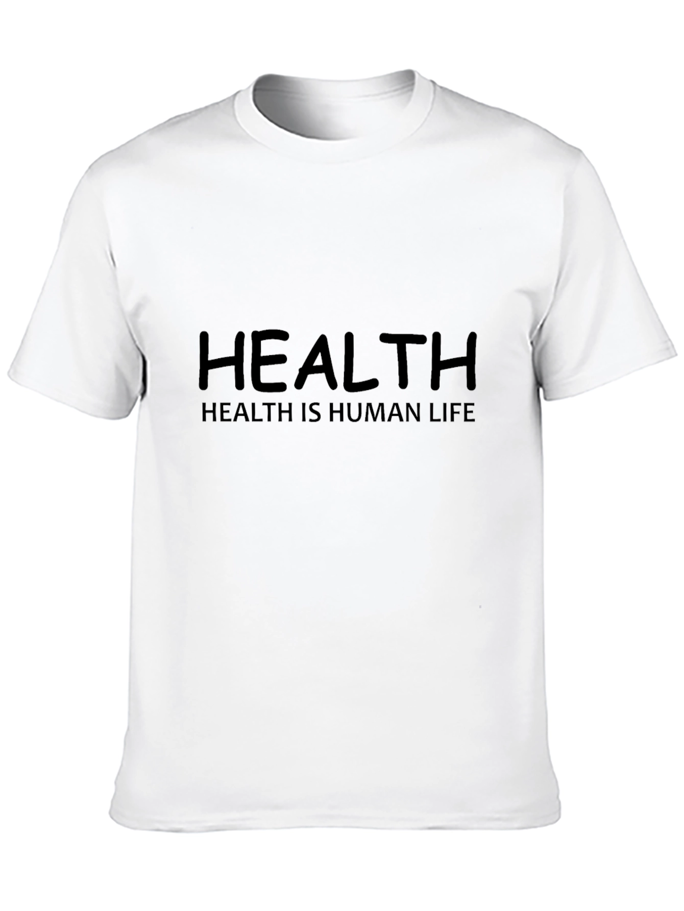 Health is Human Life Black T-Shirt
