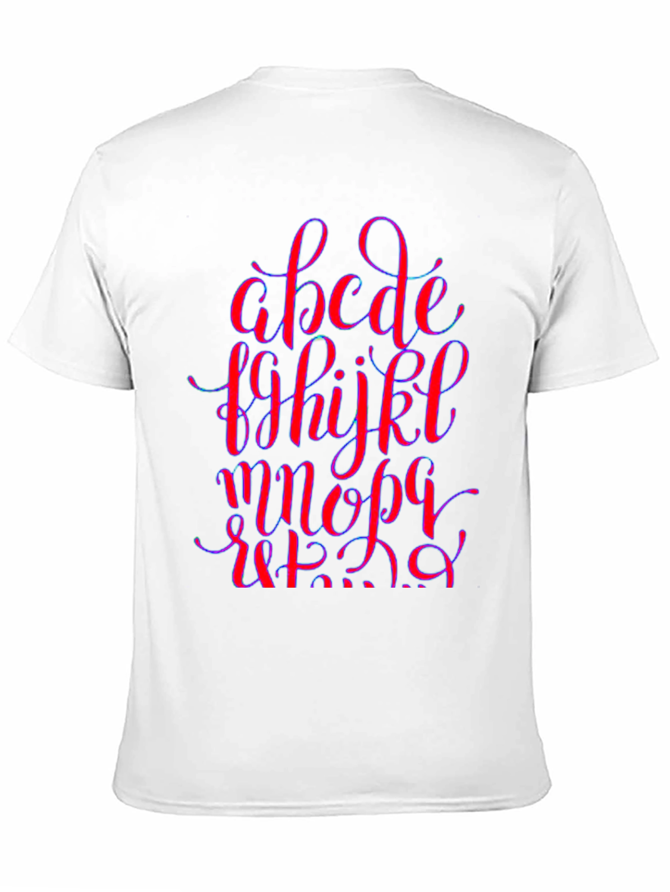 Alphabet Graphic Print Black Crew Neck T-Shirt