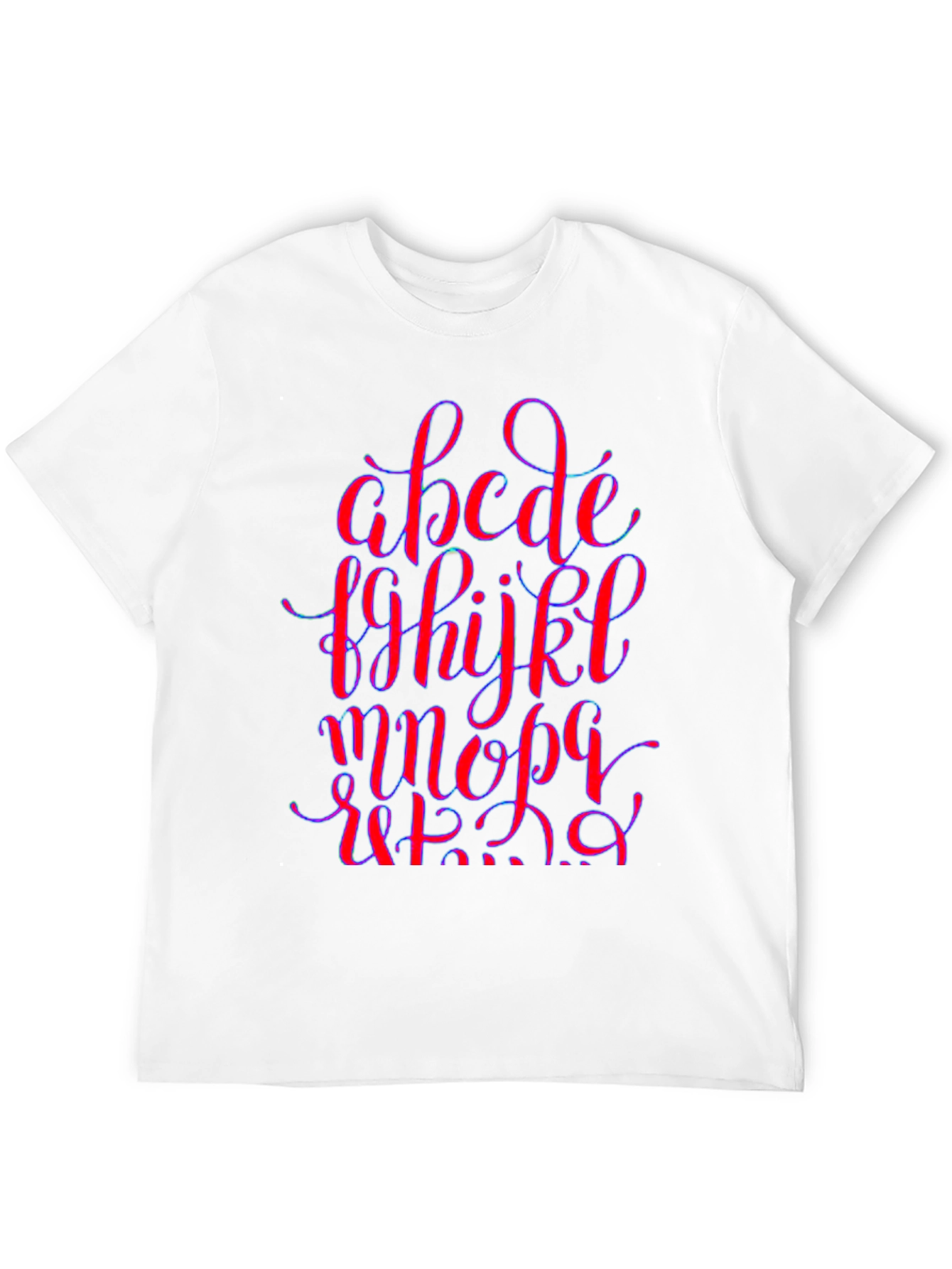 Alphabet Graphic Print Black Crew Neck T-Shirt