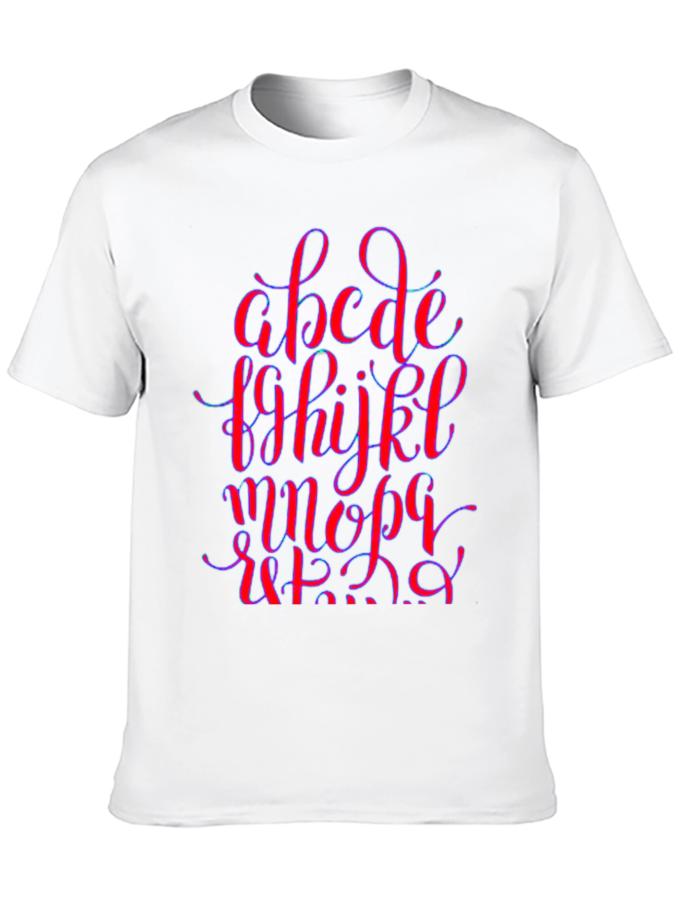 Alphabet Graphic Print Black Crew Neck T-Shirt