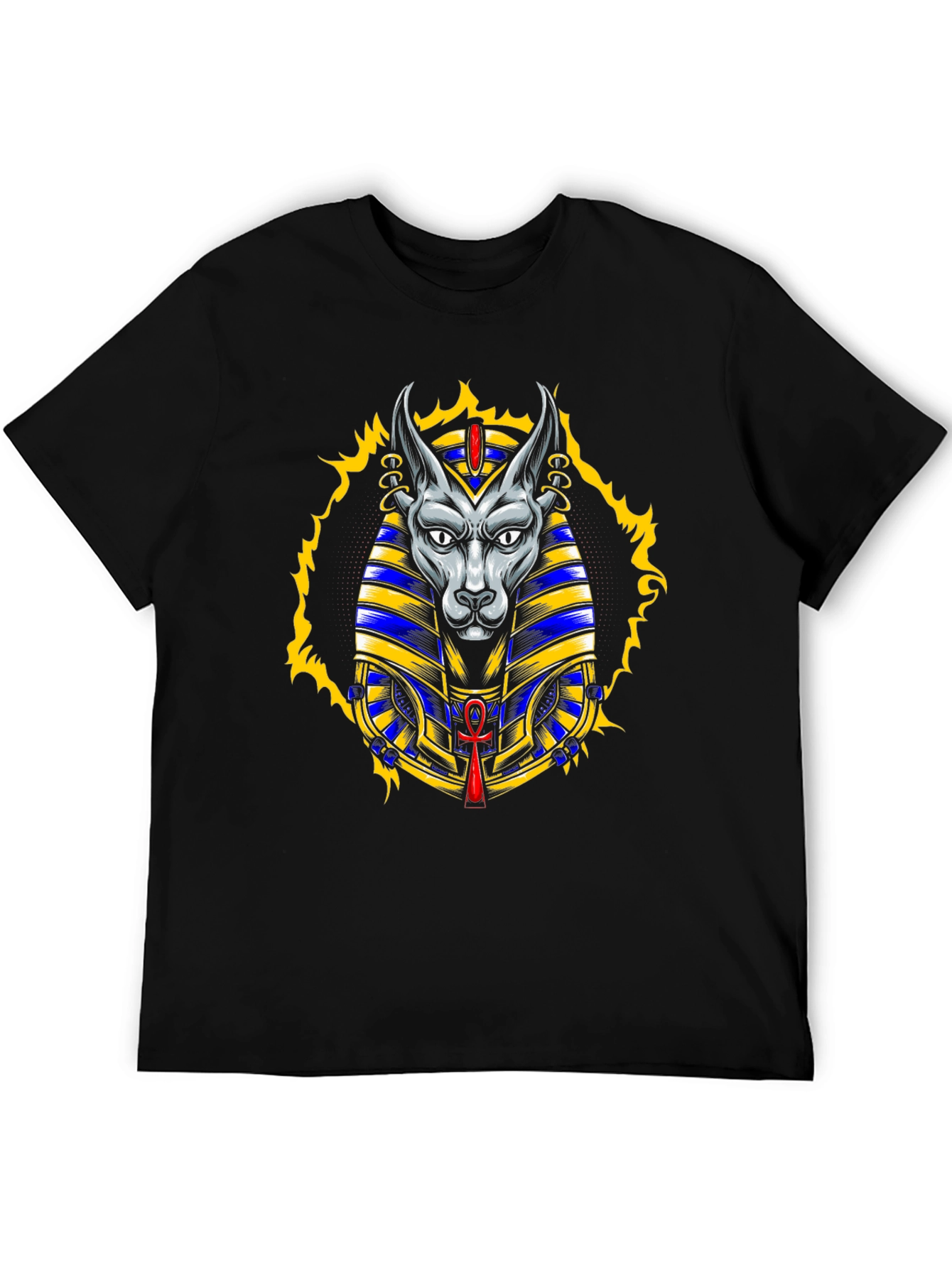 Anubis Graphic T-Shirt - Egyptian Dog God Tee