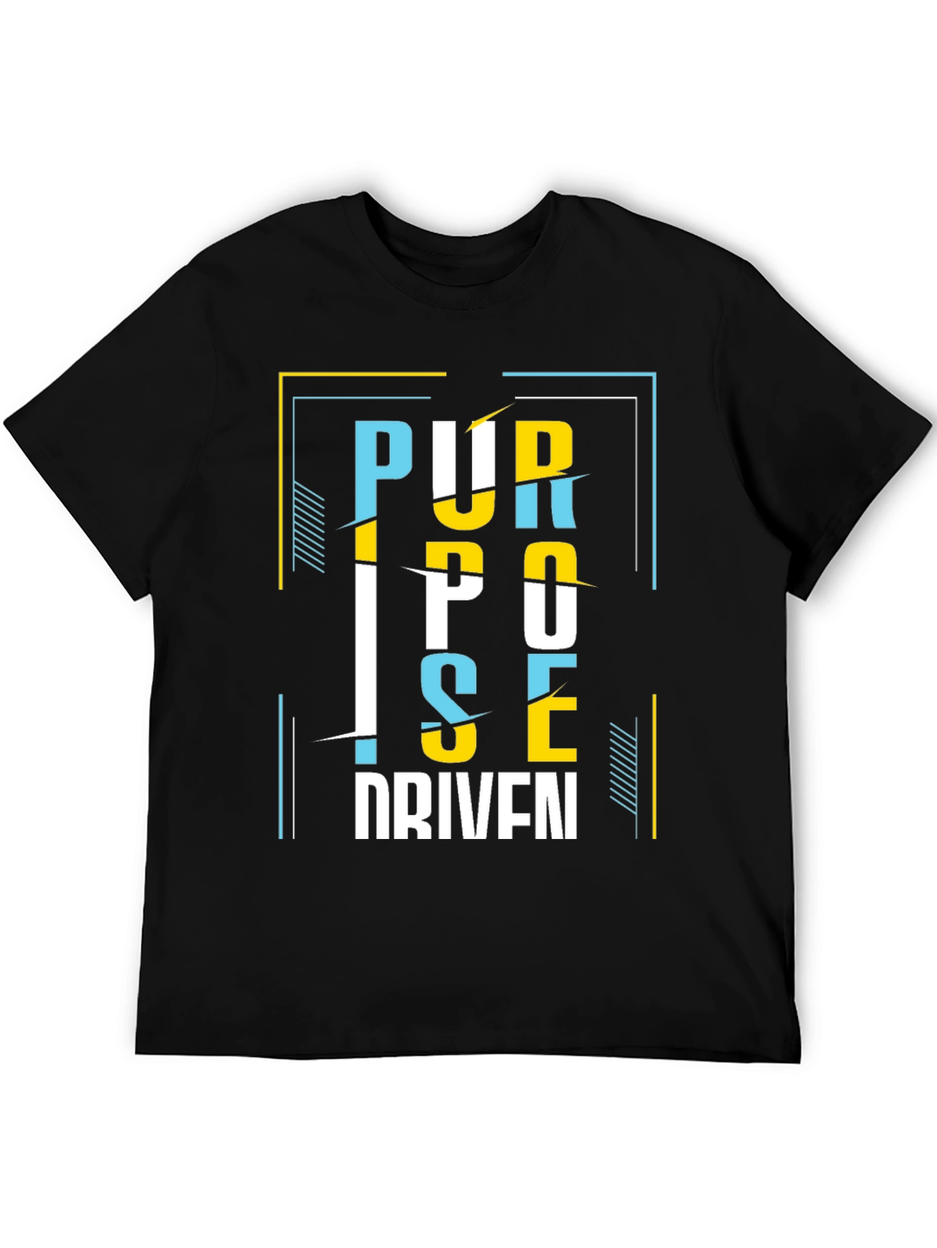 Purpose Driven Graphic Tee - Stylish Black T-Shirt