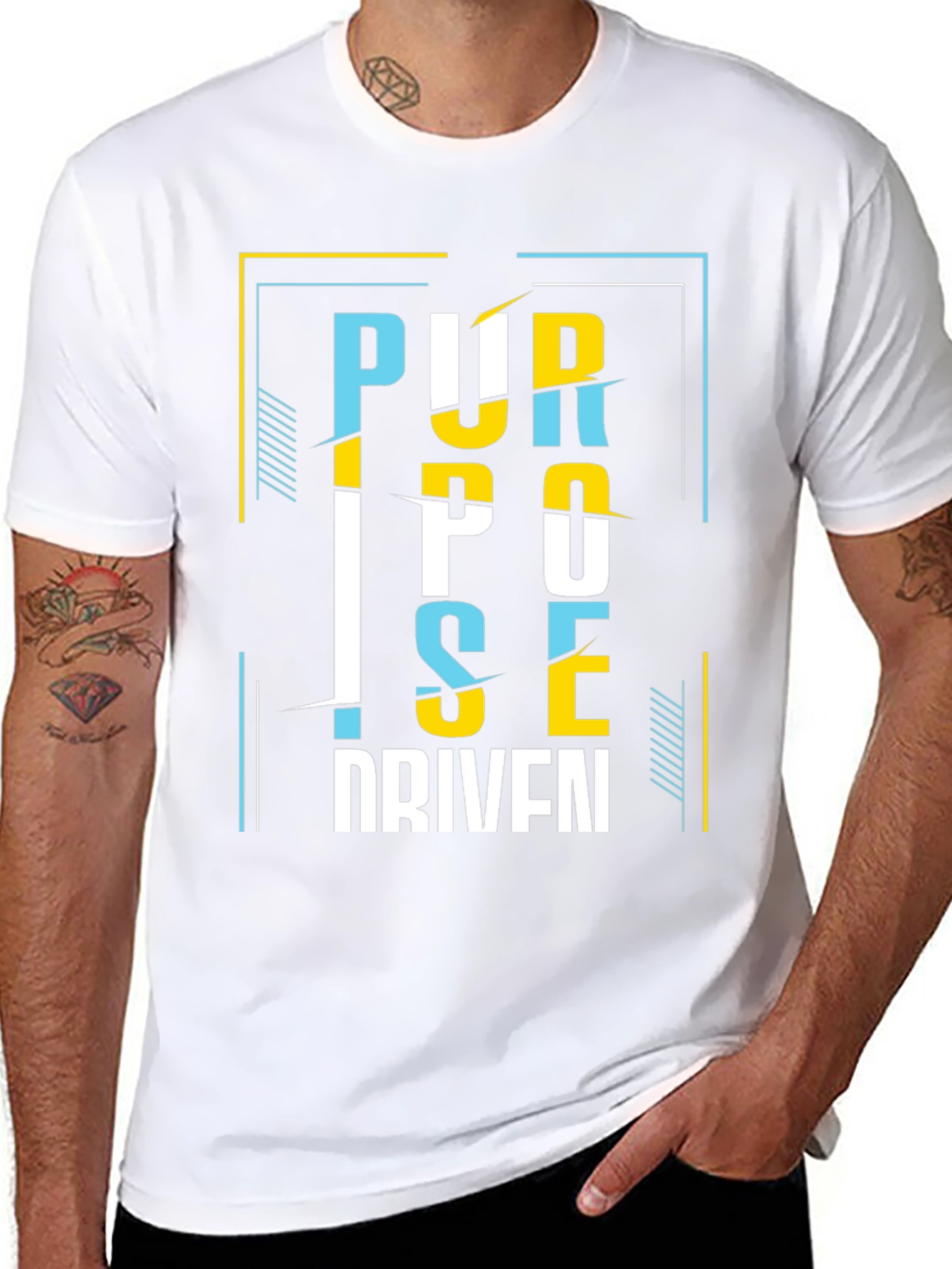 Purpose Driven Graphic Tee - Stylish Black T-Shirt