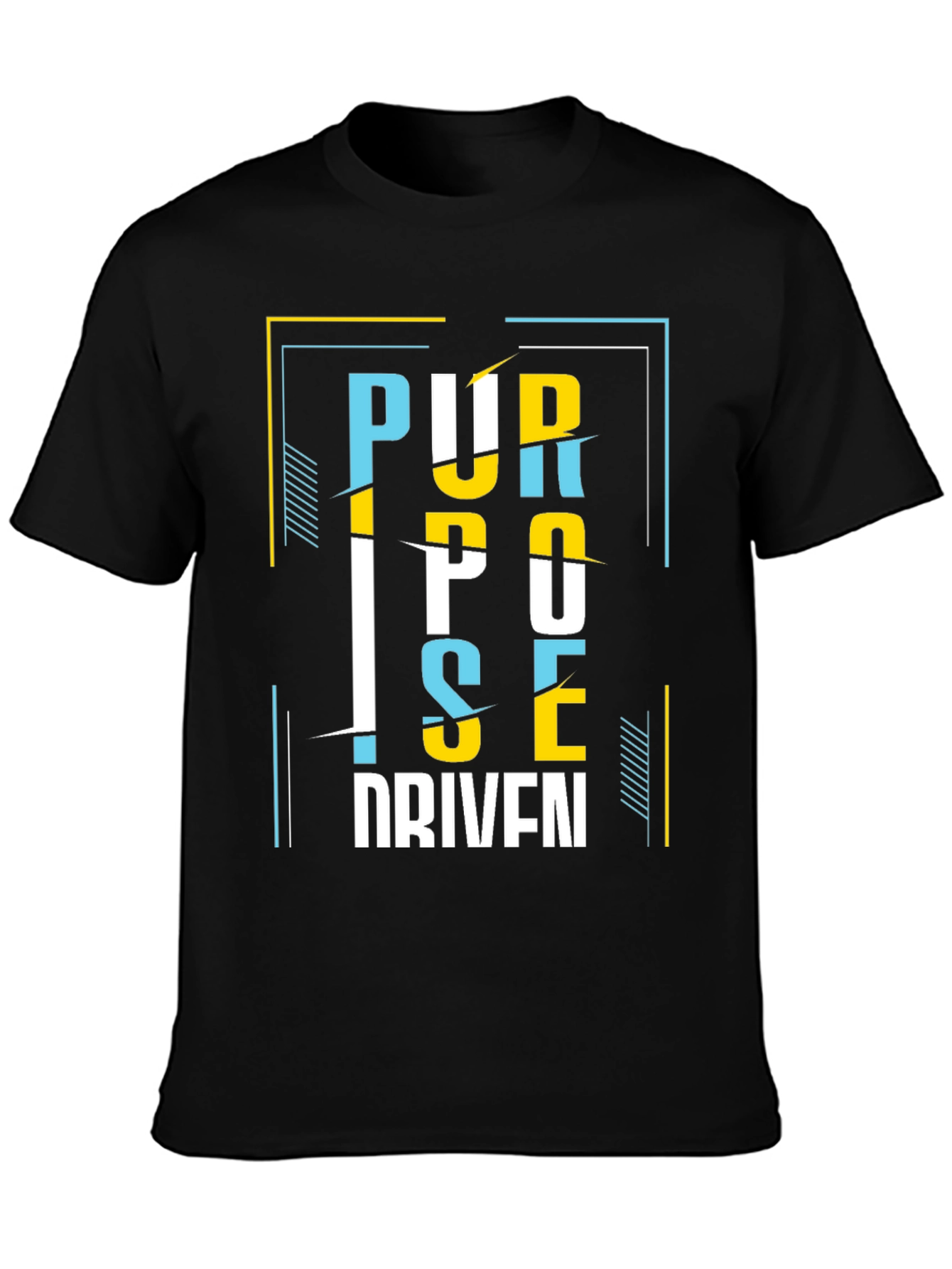 Purpose Driven Graphic Tee - Stylish Black T-Shirt