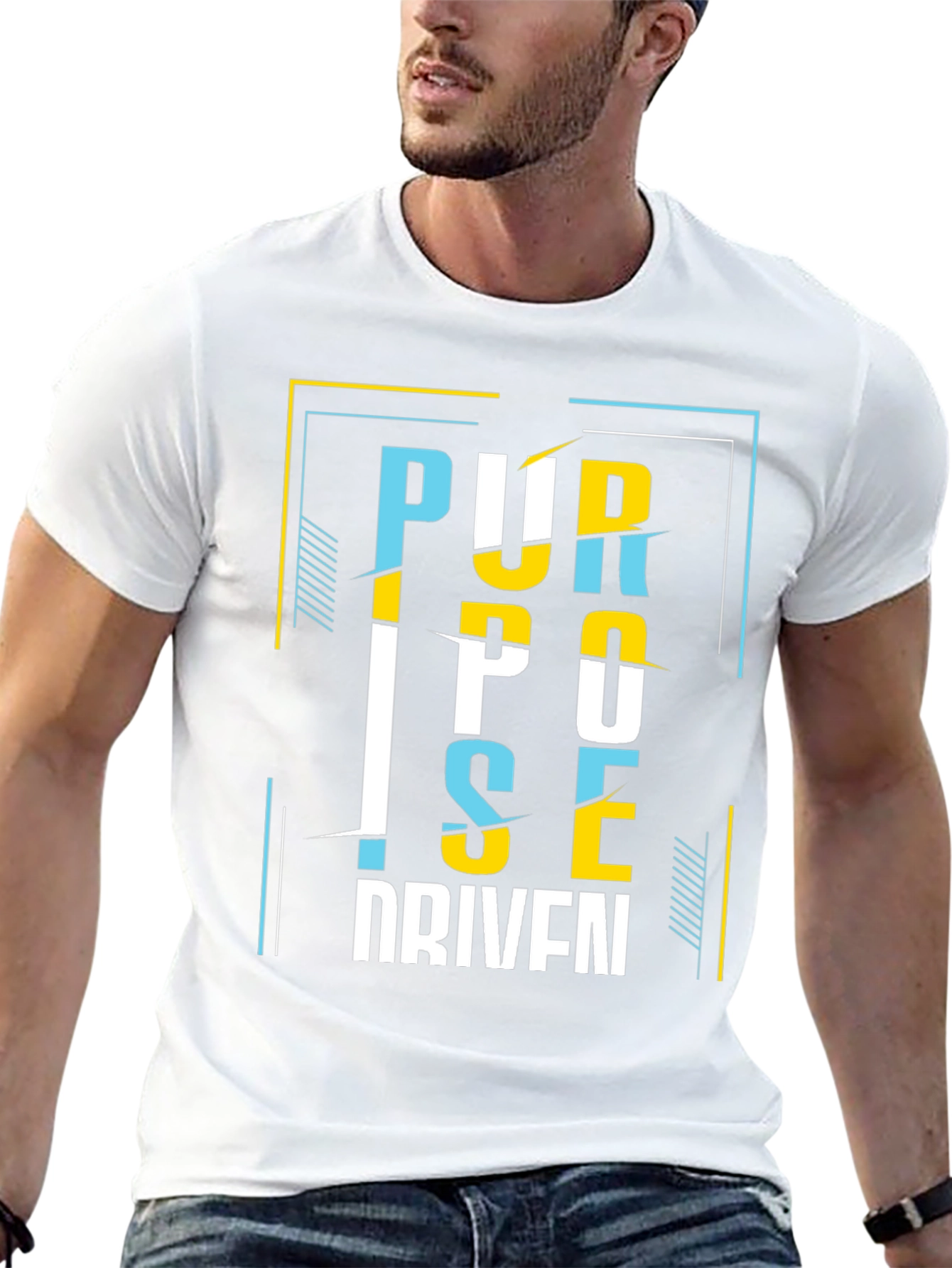 Purpose Driven Graphic Tee - Stylish Black T-Shirt