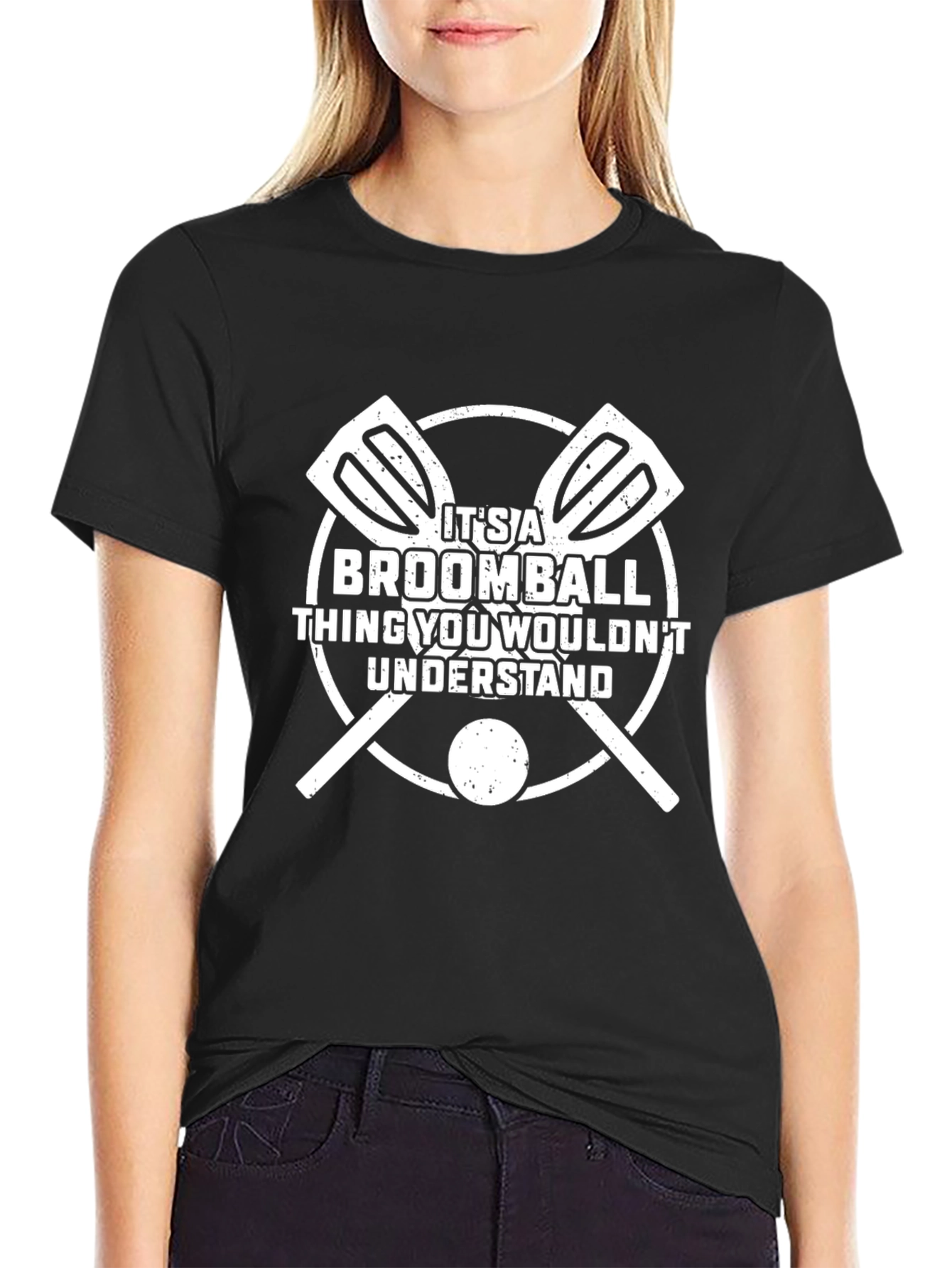 Broomball Thing You Wouldnt Understand Black T-Shirt