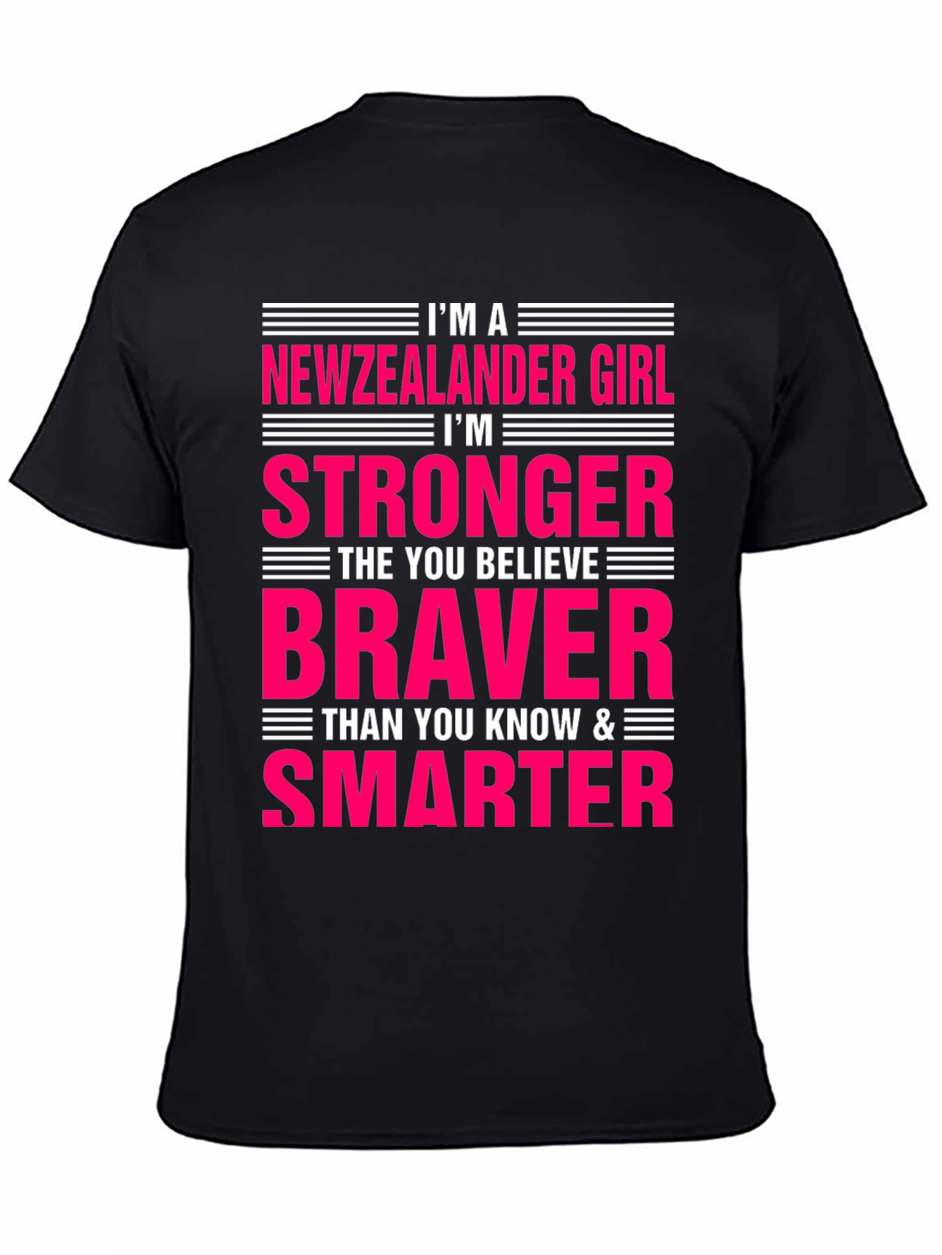 New Zealander Girl Graphic Tee - Strong Brave Smart