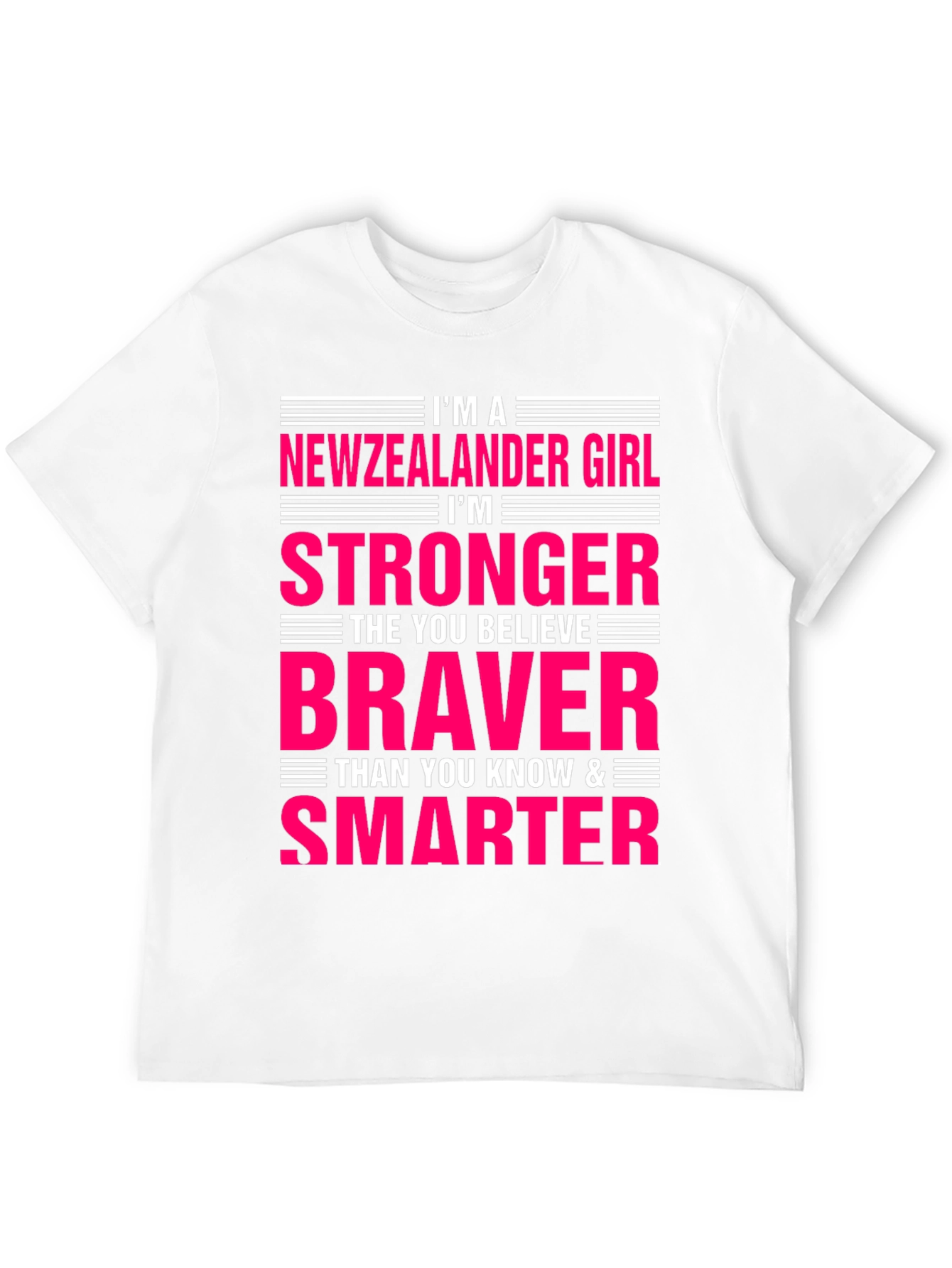 New Zealander Girl Graphic Tee - Strong Brave Smart