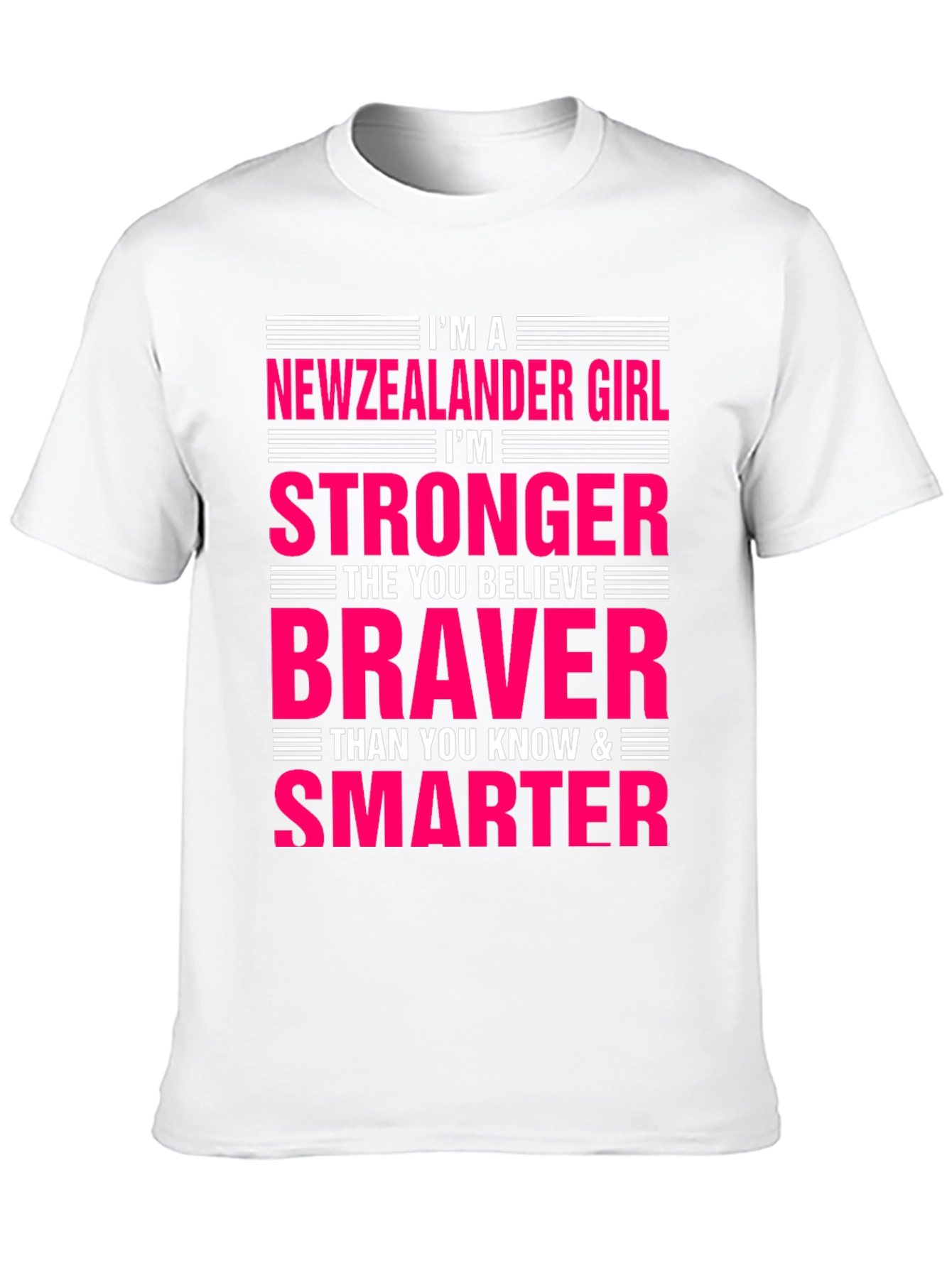 New Zealander Girl Graphic Tee - Strong Brave Smart