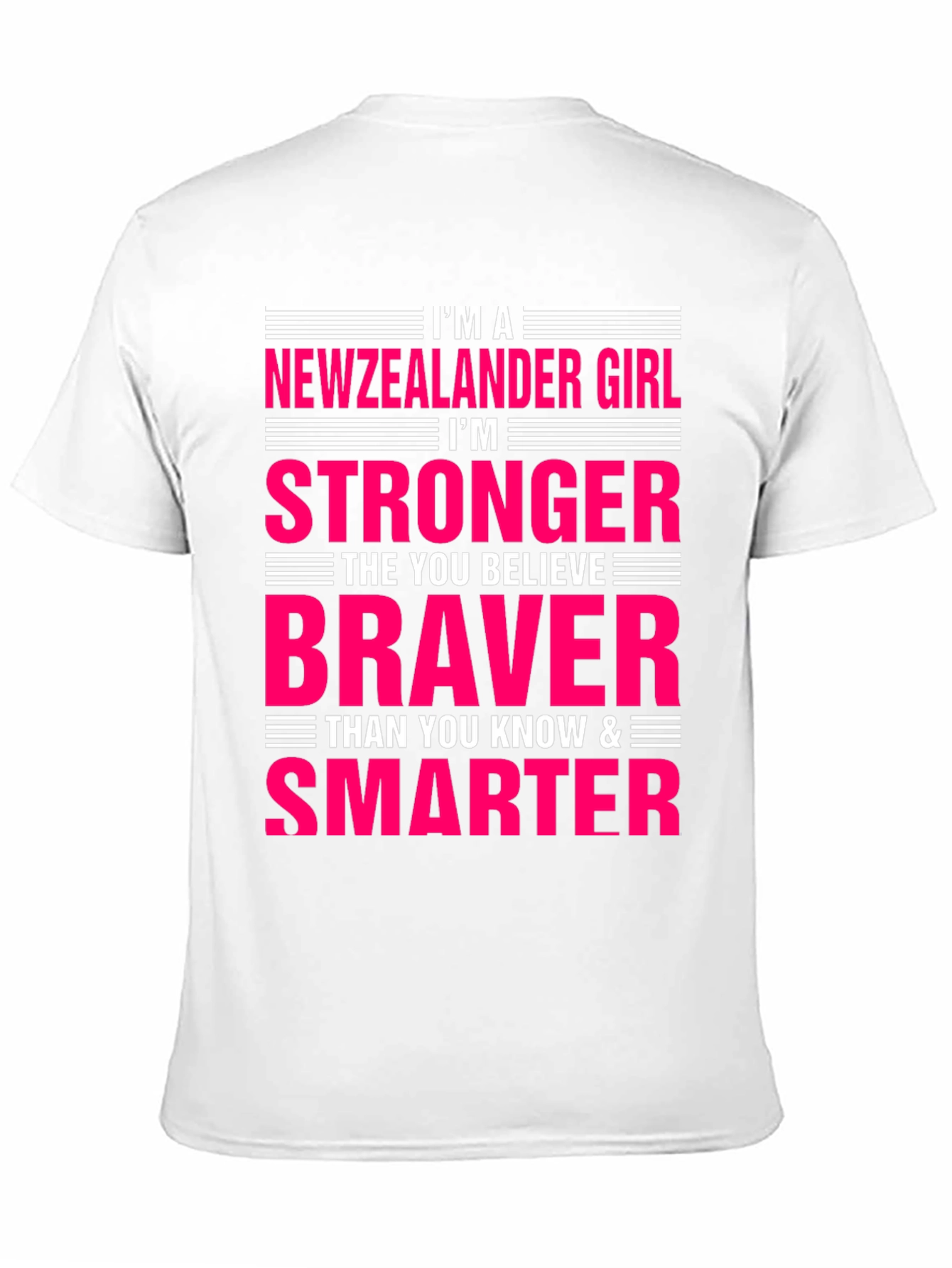 New Zealander Girl Graphic Tee - Strong Brave Smart