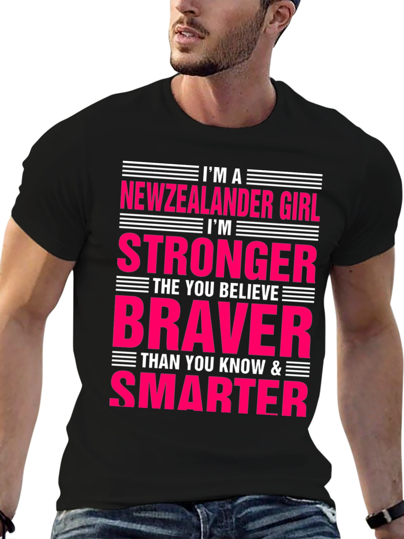 New Zealander Girl Graphic Tee - Strong Brave Smart