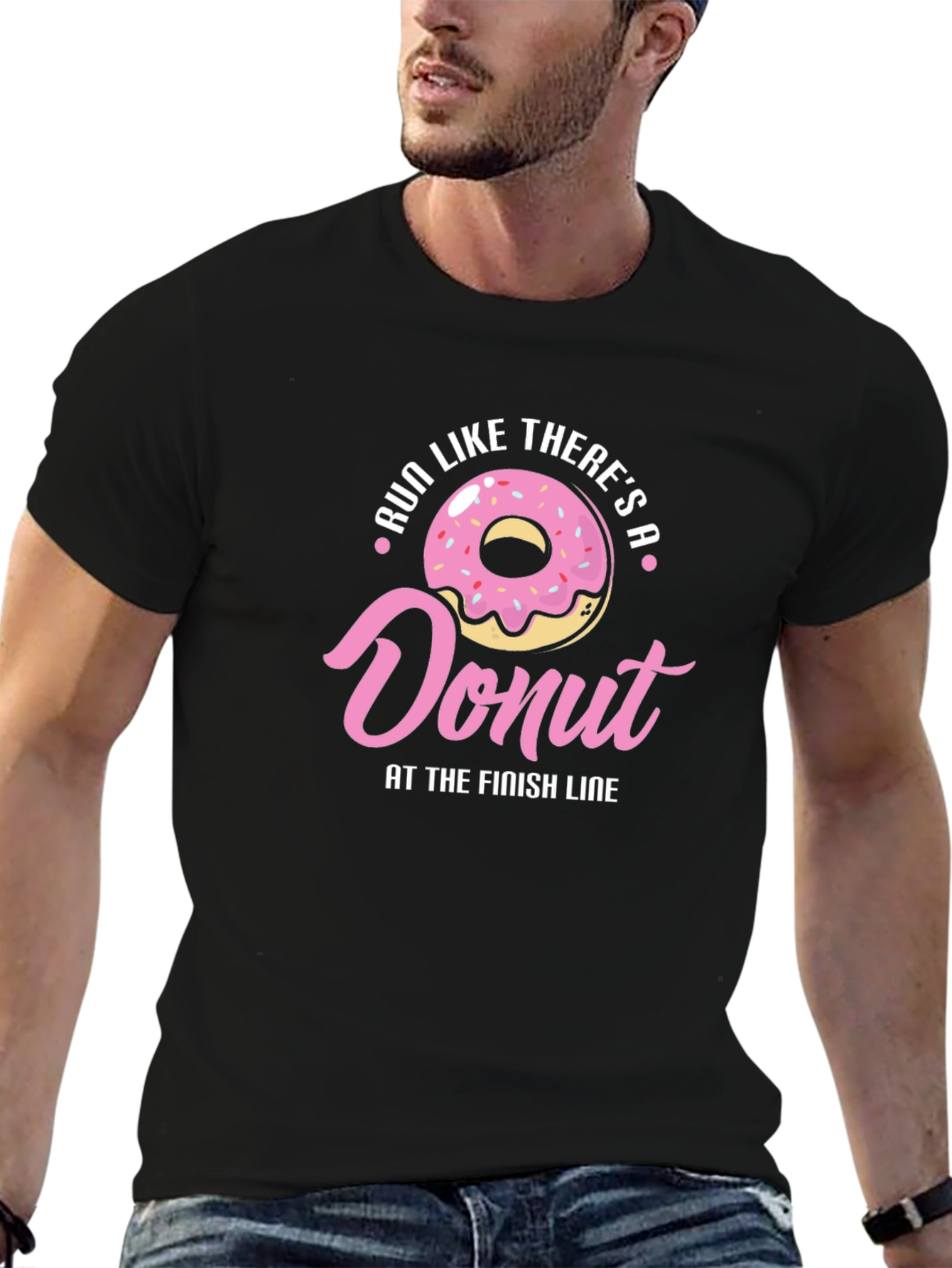 Run For Donuts T-Shirt - Funny Fitness Tee