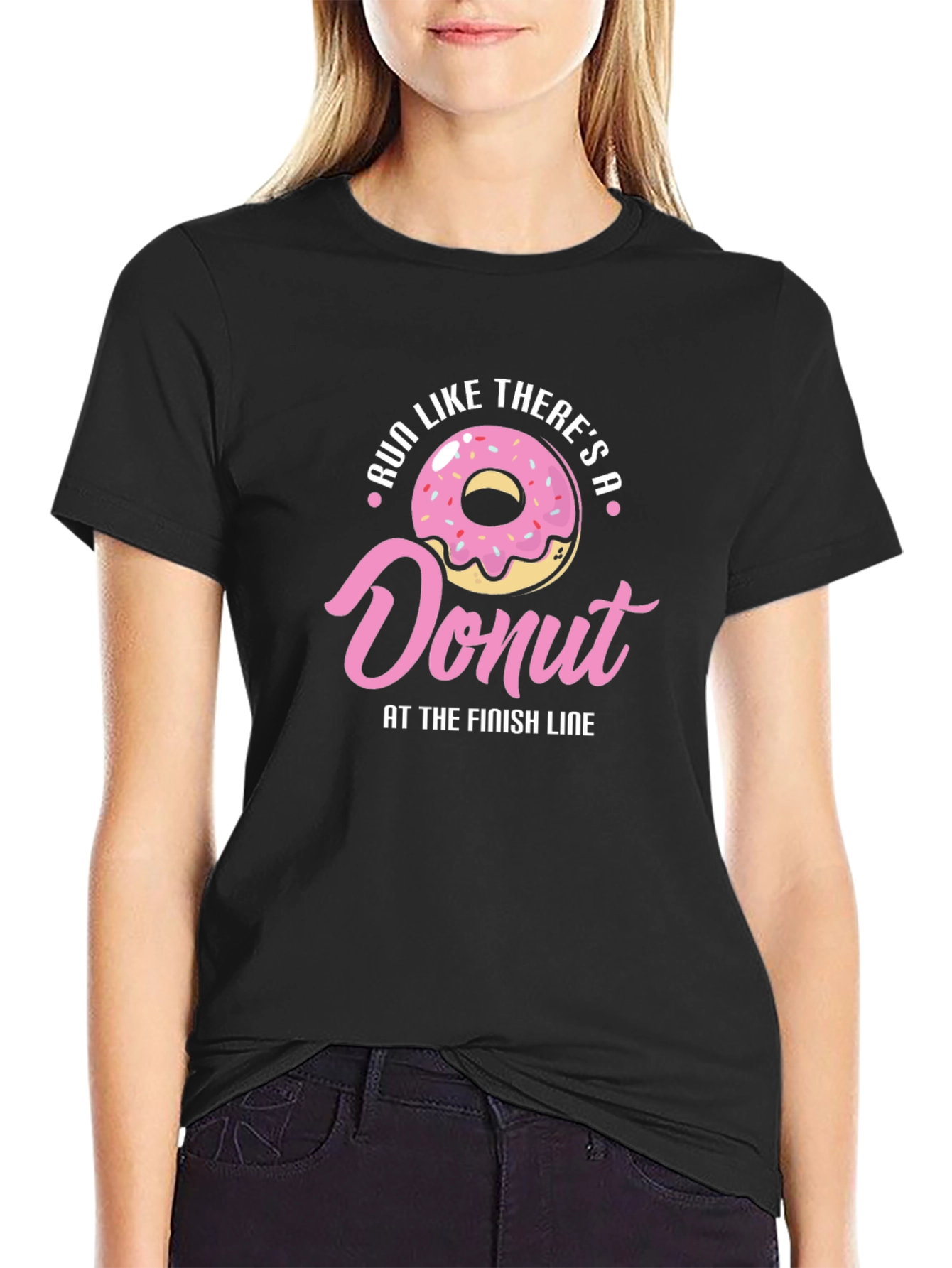 Run For Donuts T-Shirt - Funny Fitness Tee