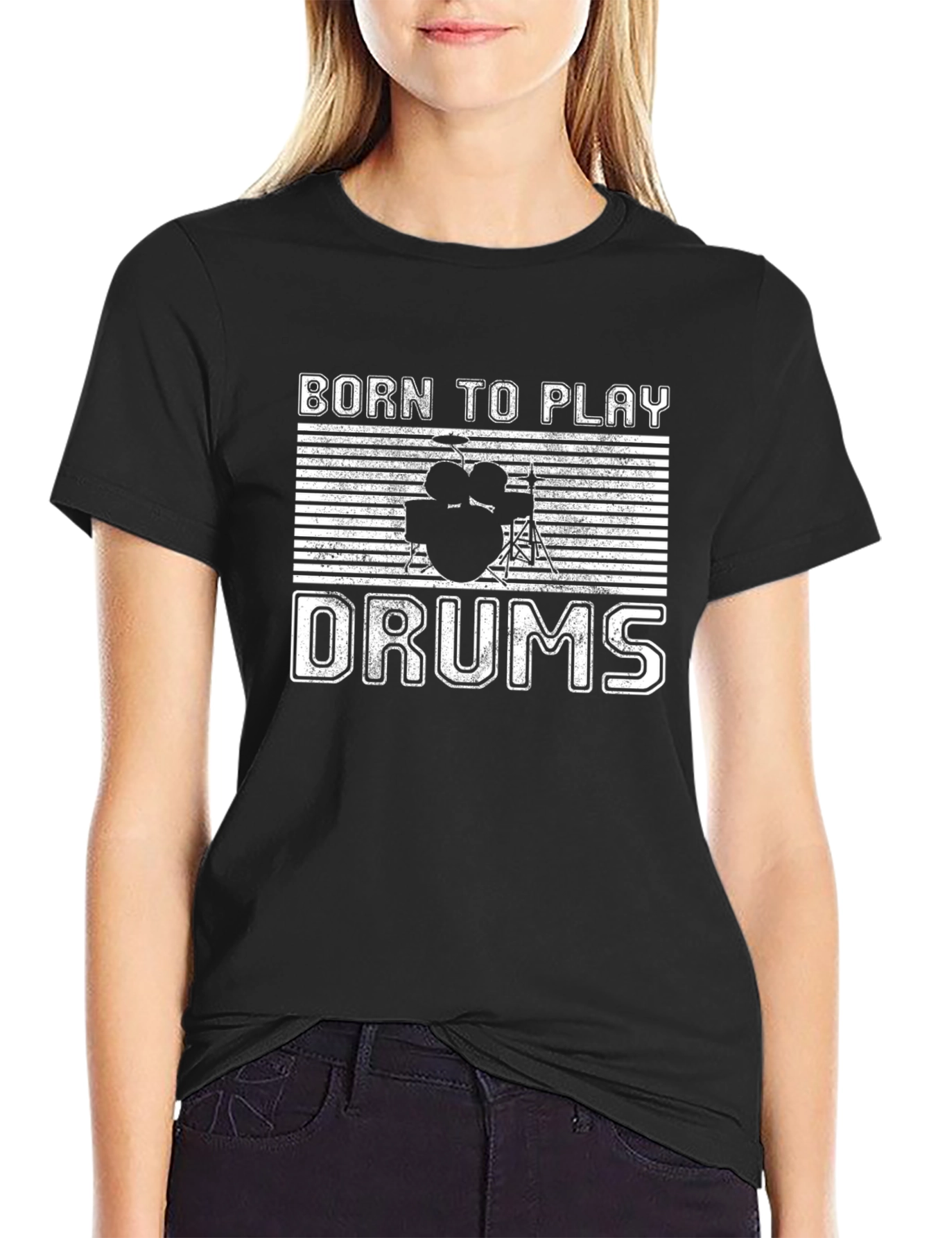 Born to Play Drums Graphic T-Shirt