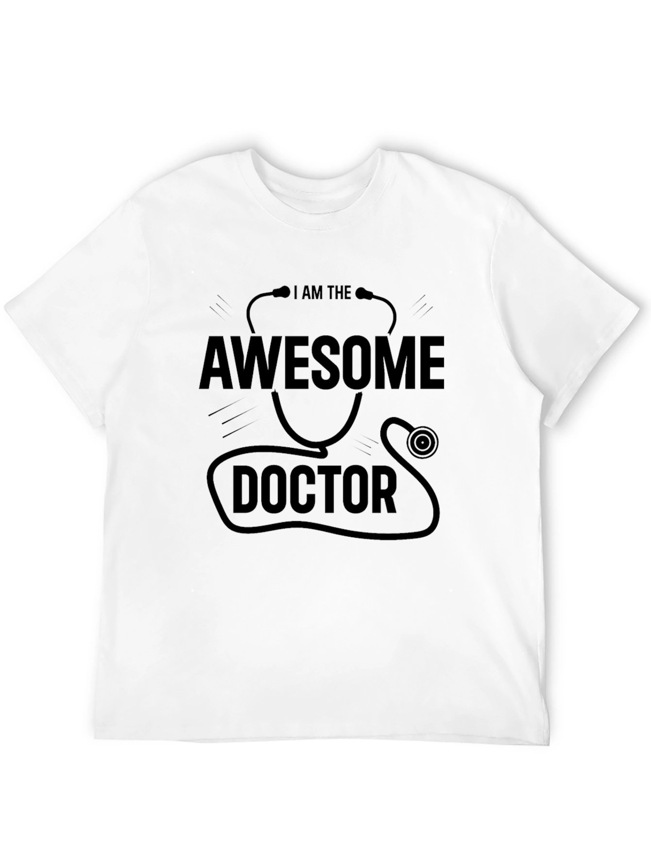 Awesome Doctor Graphic Tee - Black Casual T-Shirt