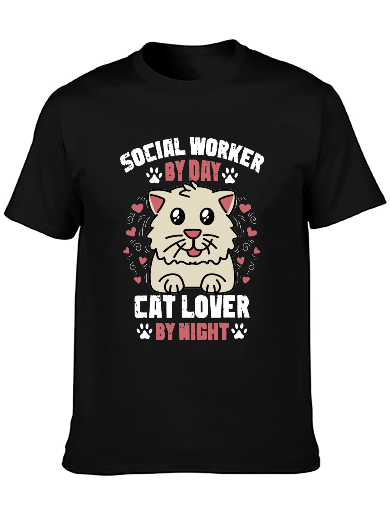 Social Worker Cat Lover Graphic Tee