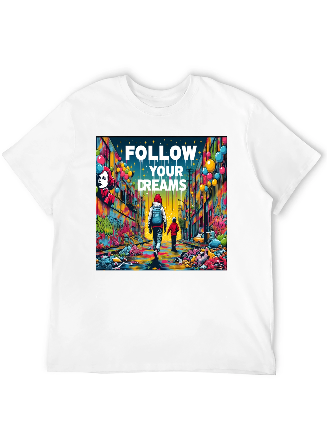 Follow Your Dreams Graphic T-Shirt - Inspiring Design