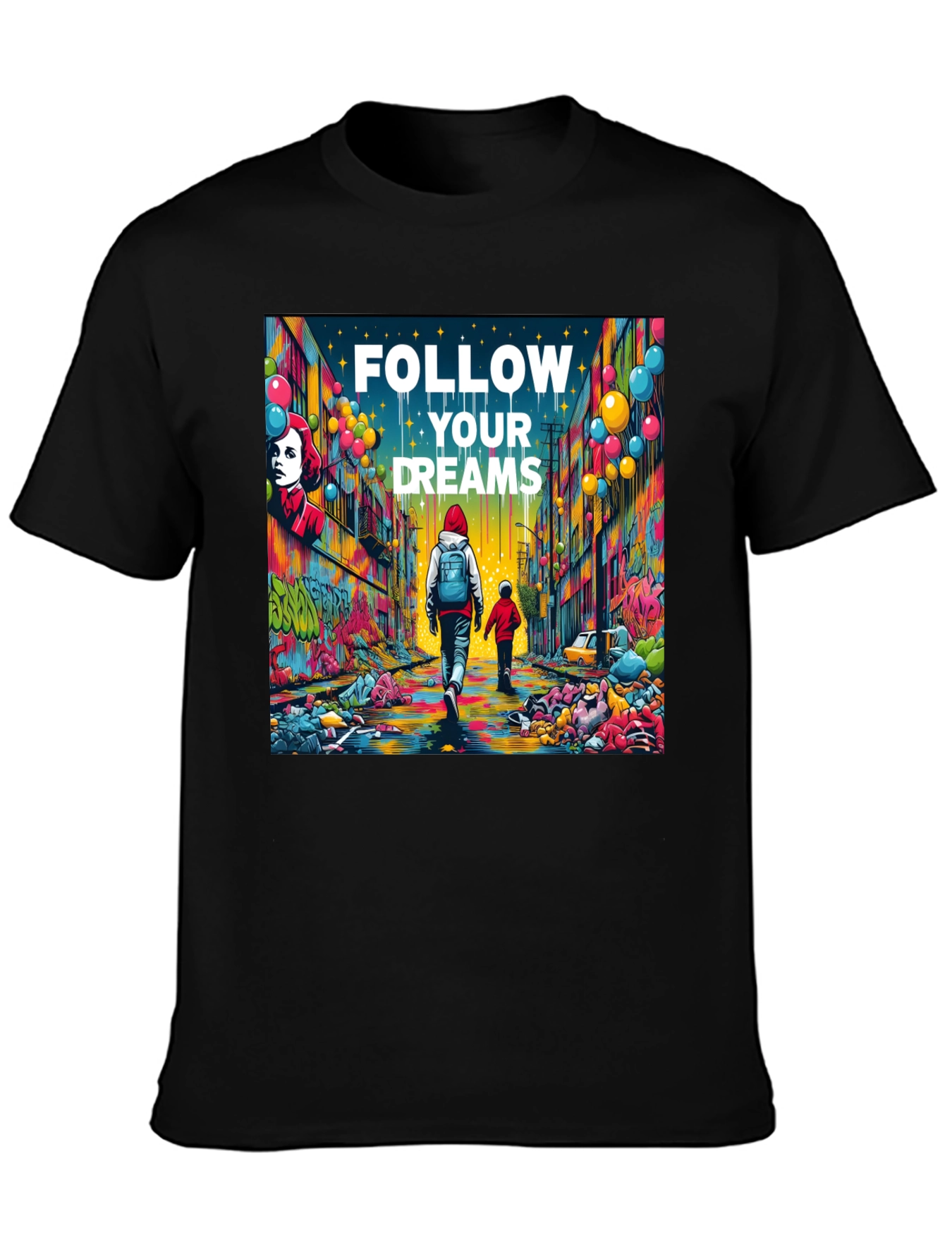 Follow Your Dreams Graphic T-Shirt - Inspiring Design