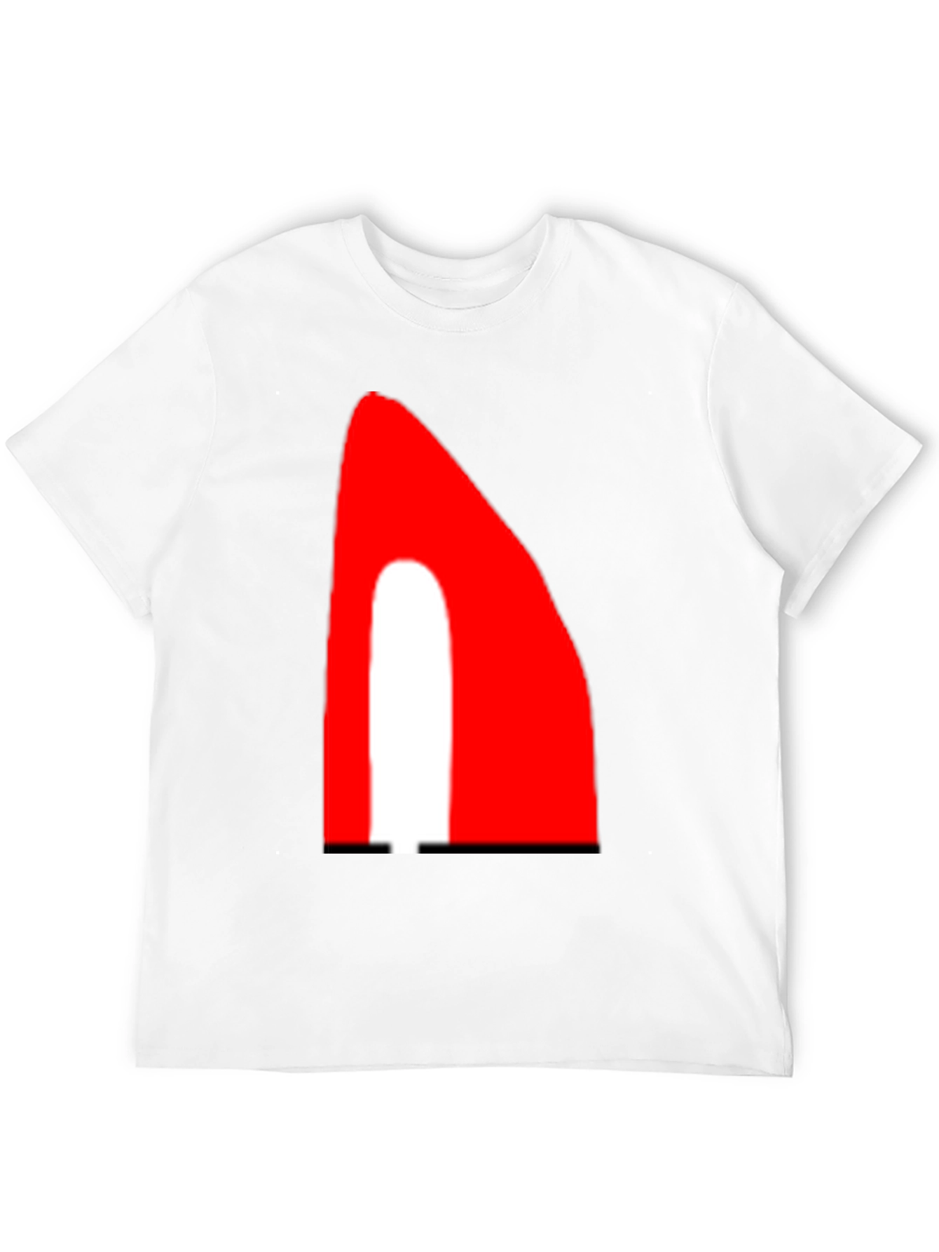Bold Graphic Tee - Red and White Accent