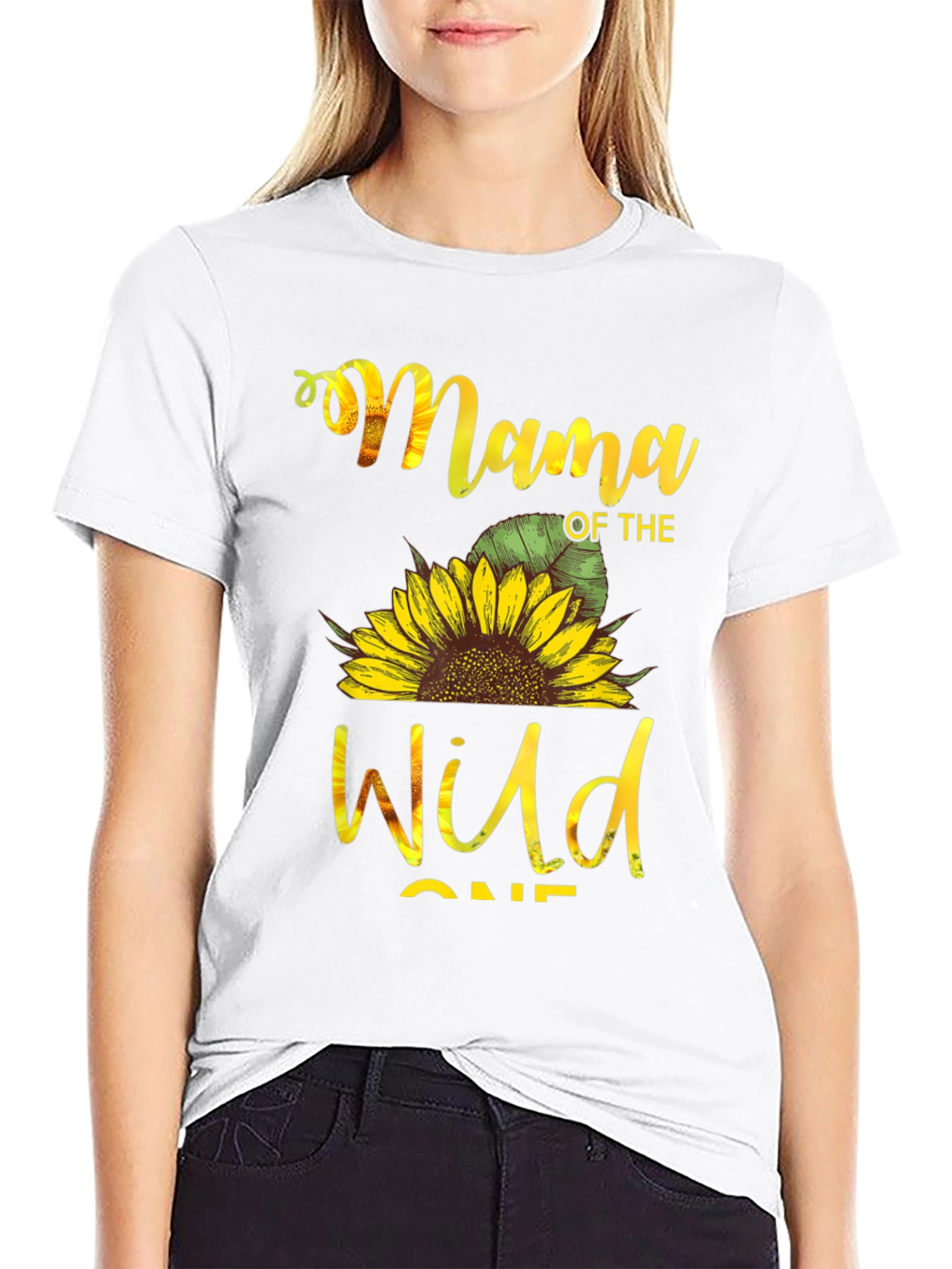 Mama of the Wild One Sunflower Graphic Tee