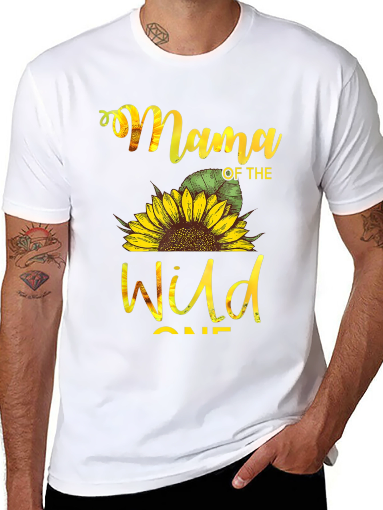 Mama of the Wild One Sunflower Graphic Tee