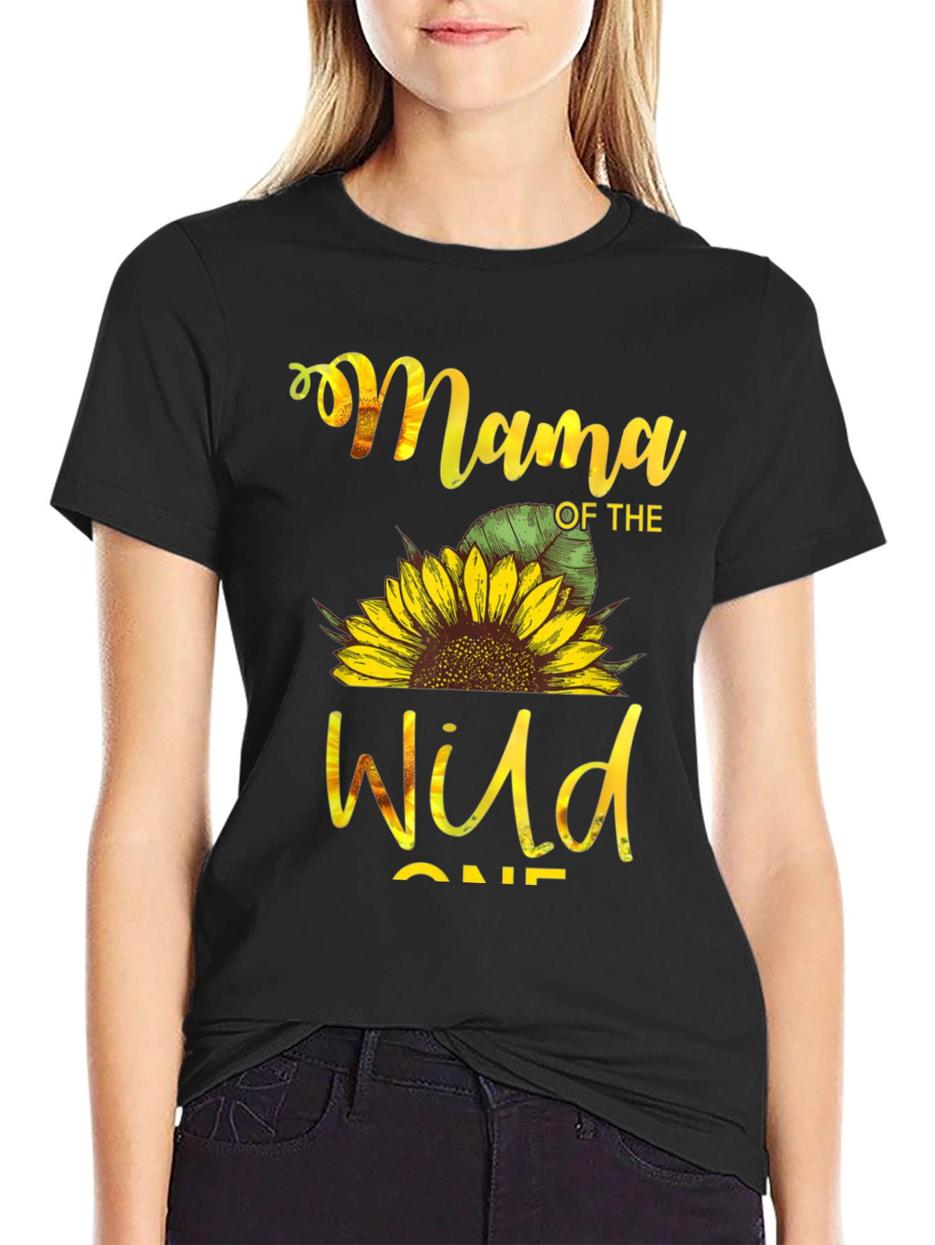 Mama of the Wild One Sunflower Graphic Tee