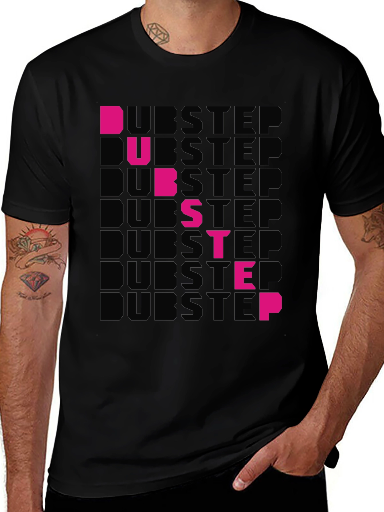 Dubstep Graphic T-Shirt - Black Cotton Tee