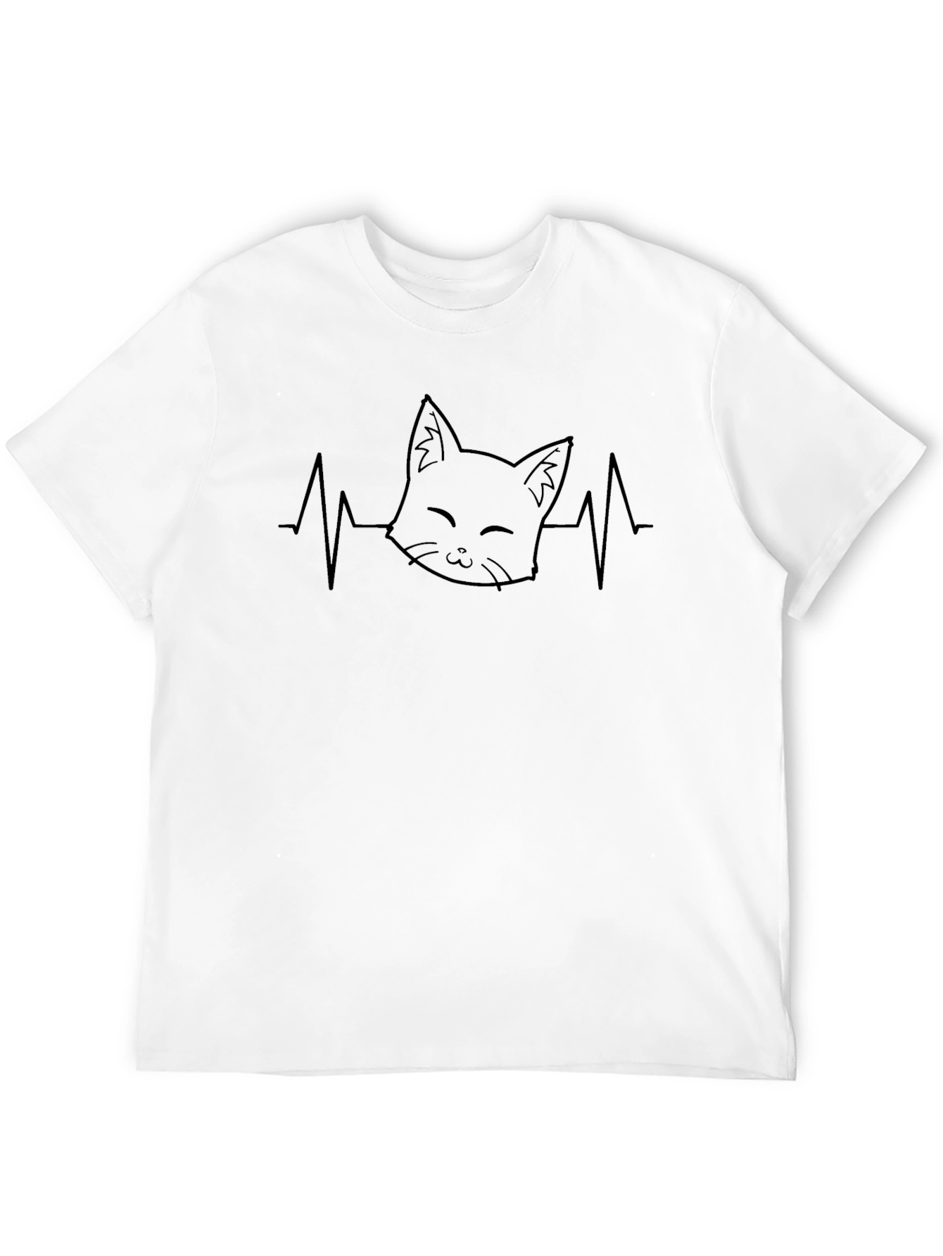 Cat Heartbeat T-Shirt - Purrfect for Cat Lovers
