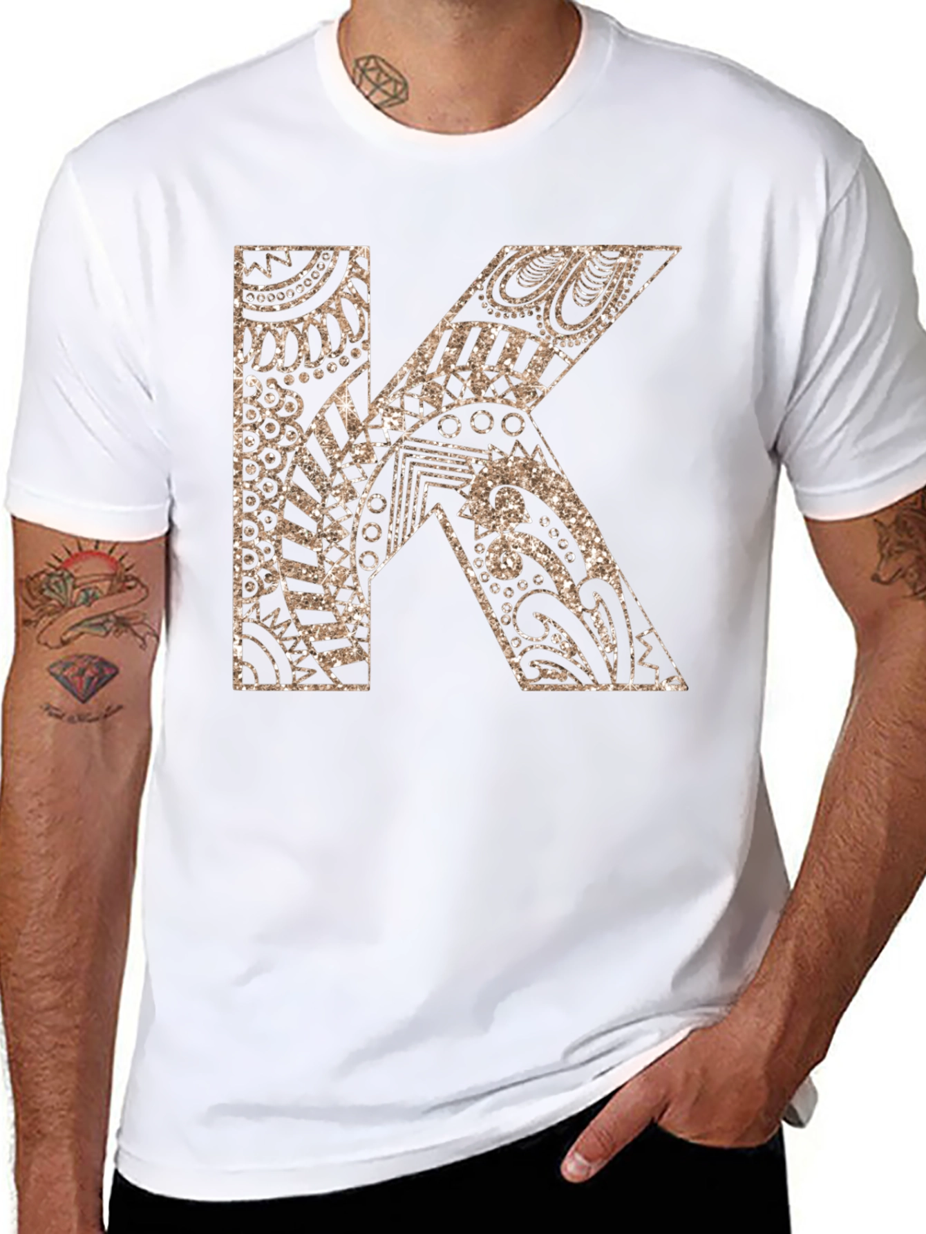 Initial K Graphic Tee - Unique Design