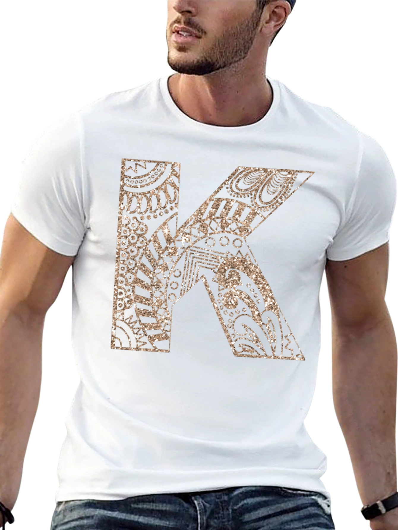 Initial K Graphic Tee - Unique Design