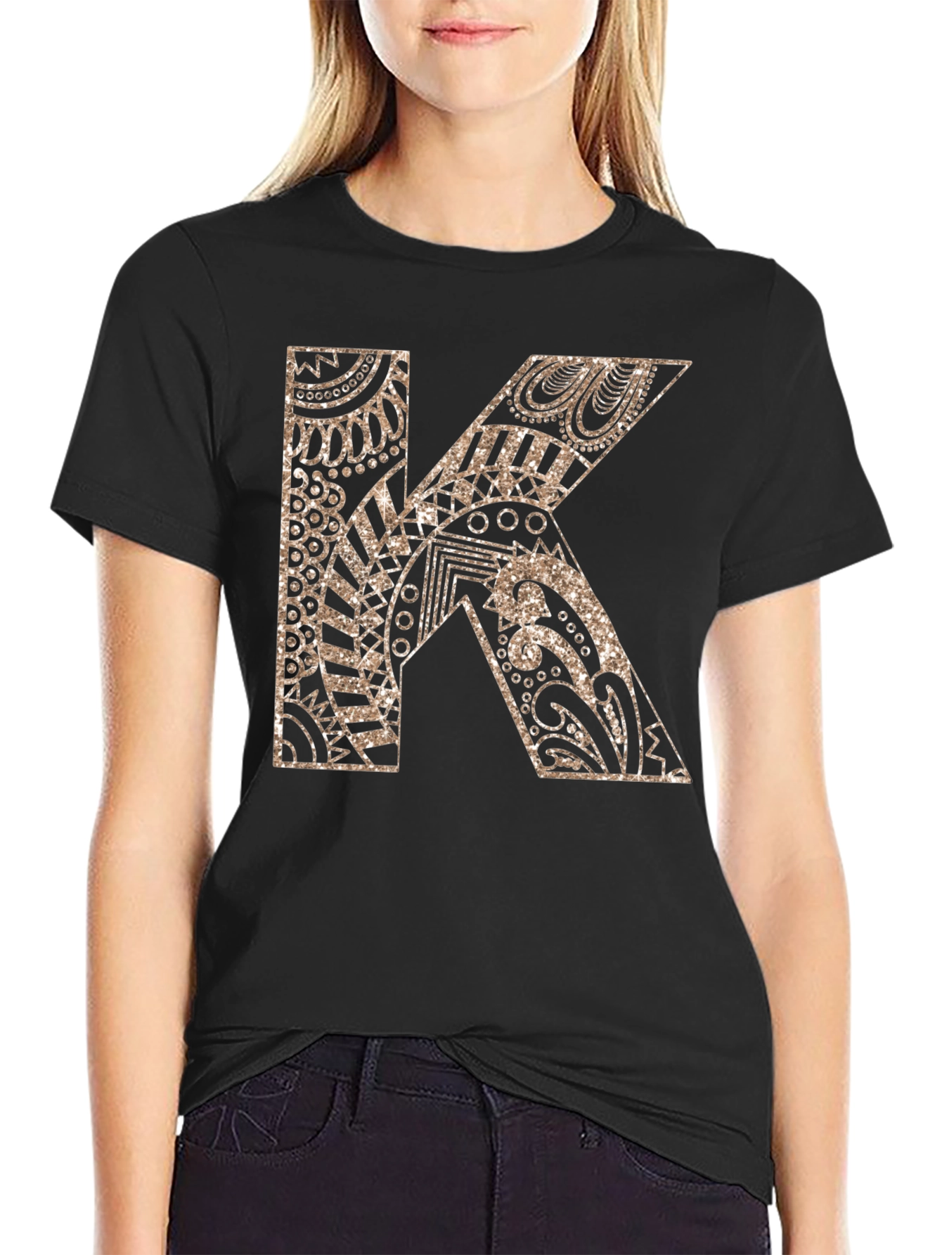 Initial K Graphic Tee - Unique Design