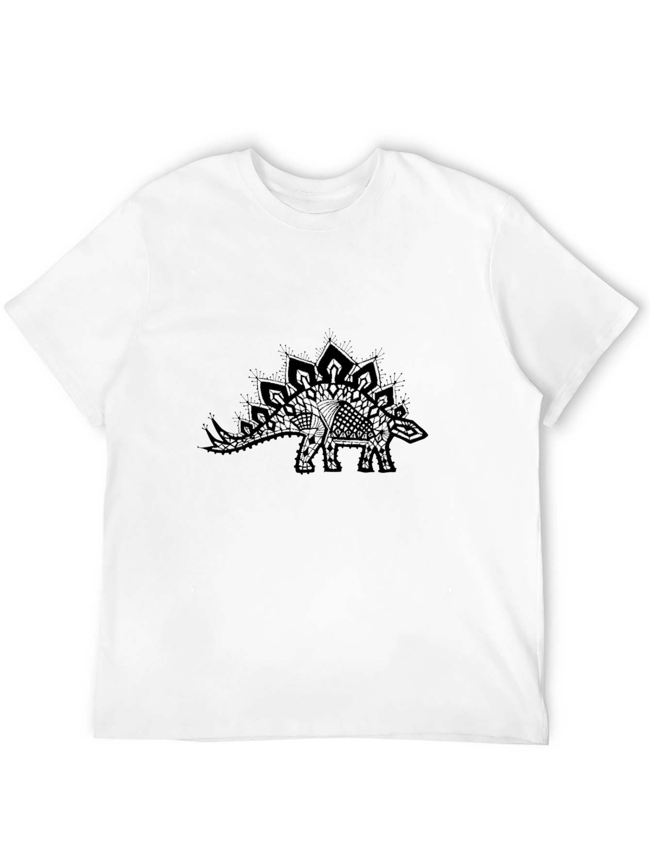 Abstract Stegosaurus Black T-Shirt