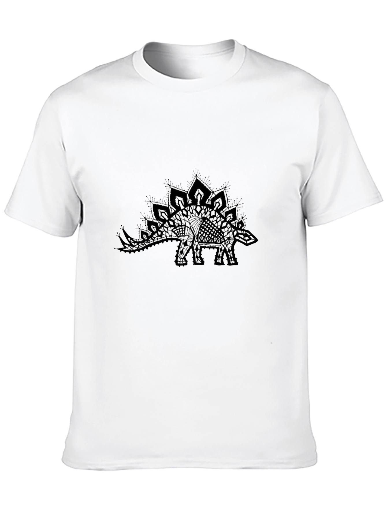 Abstract Stegosaurus Black T-Shirt