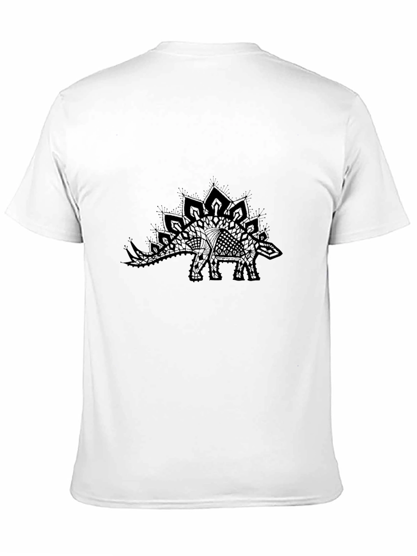 Abstract Stegosaurus Black T-Shirt