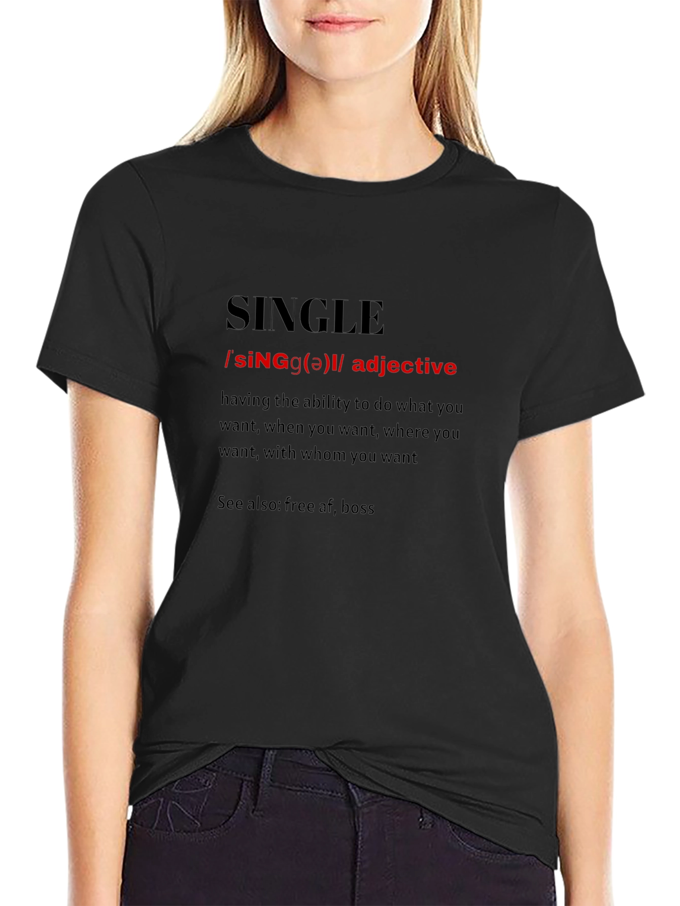 Single Definition Black T-Shirt