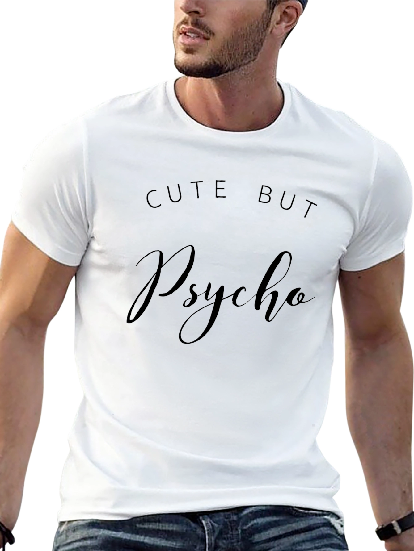 Cute But Psycho Graphic Tee - Black Unisex T-Shirt