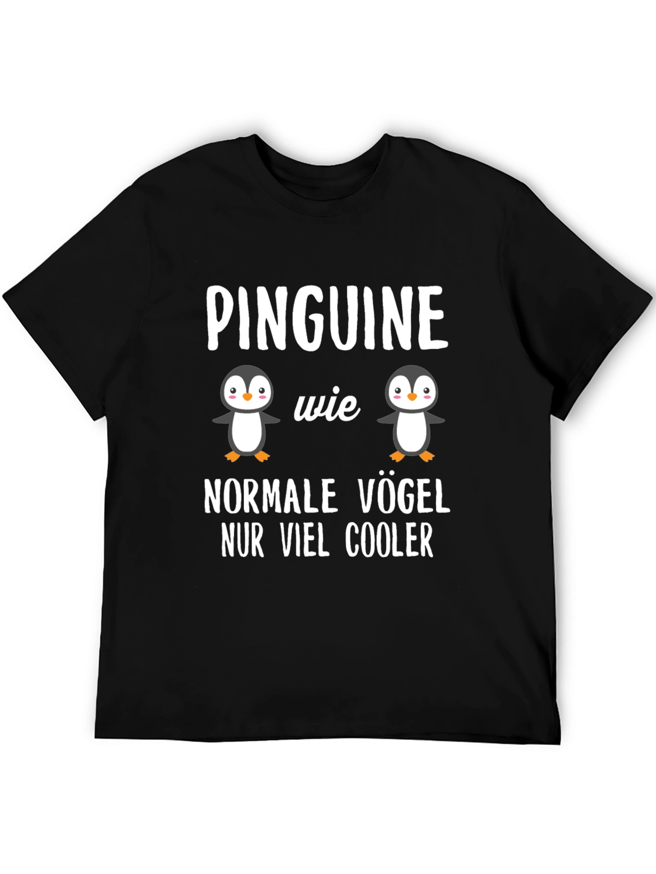 Cool Penguin Graphic Tee - German Slogan T-Shirt