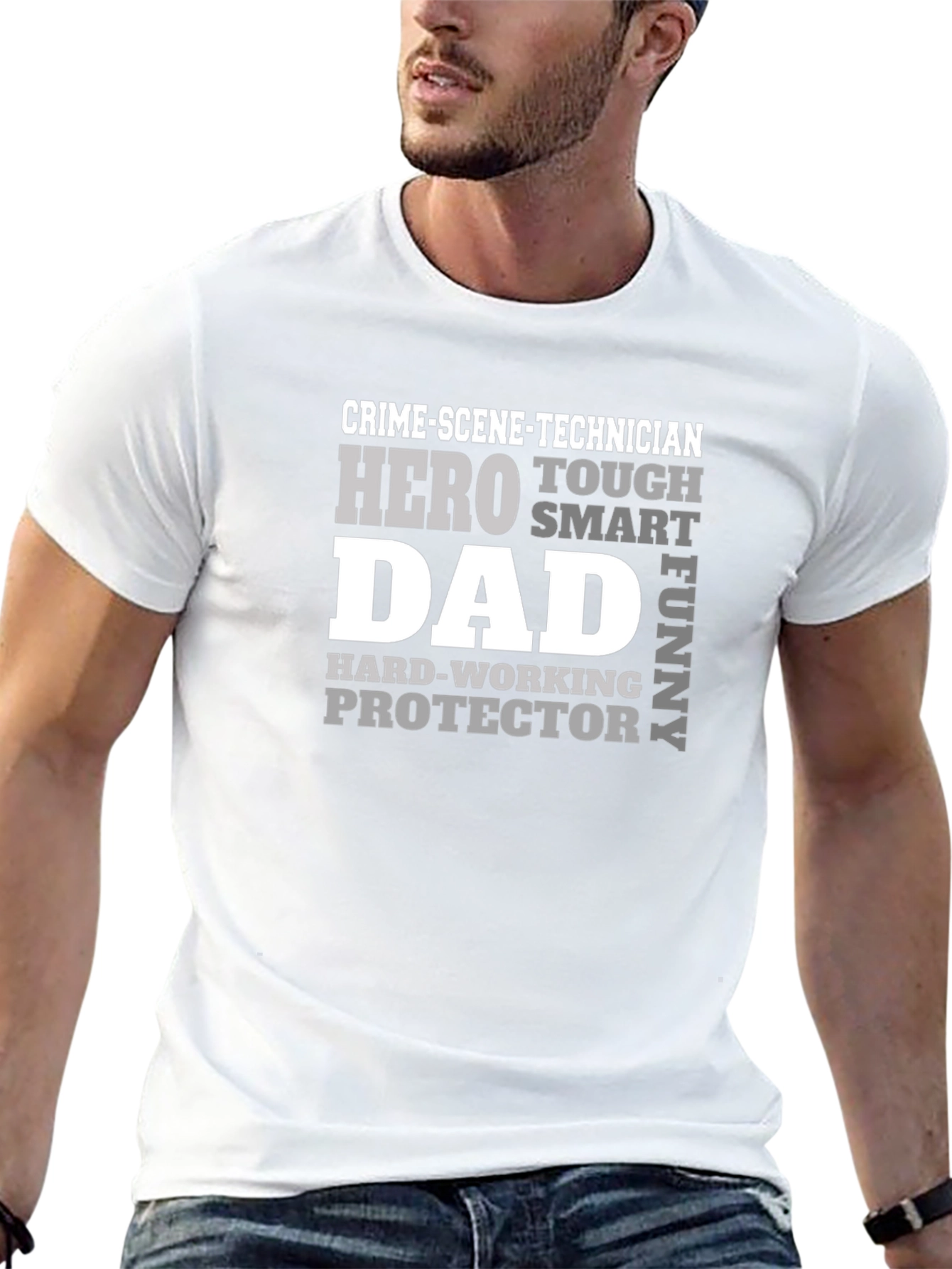 Crime Scene Technician Dad T-Shirt - Hero Smart Funny