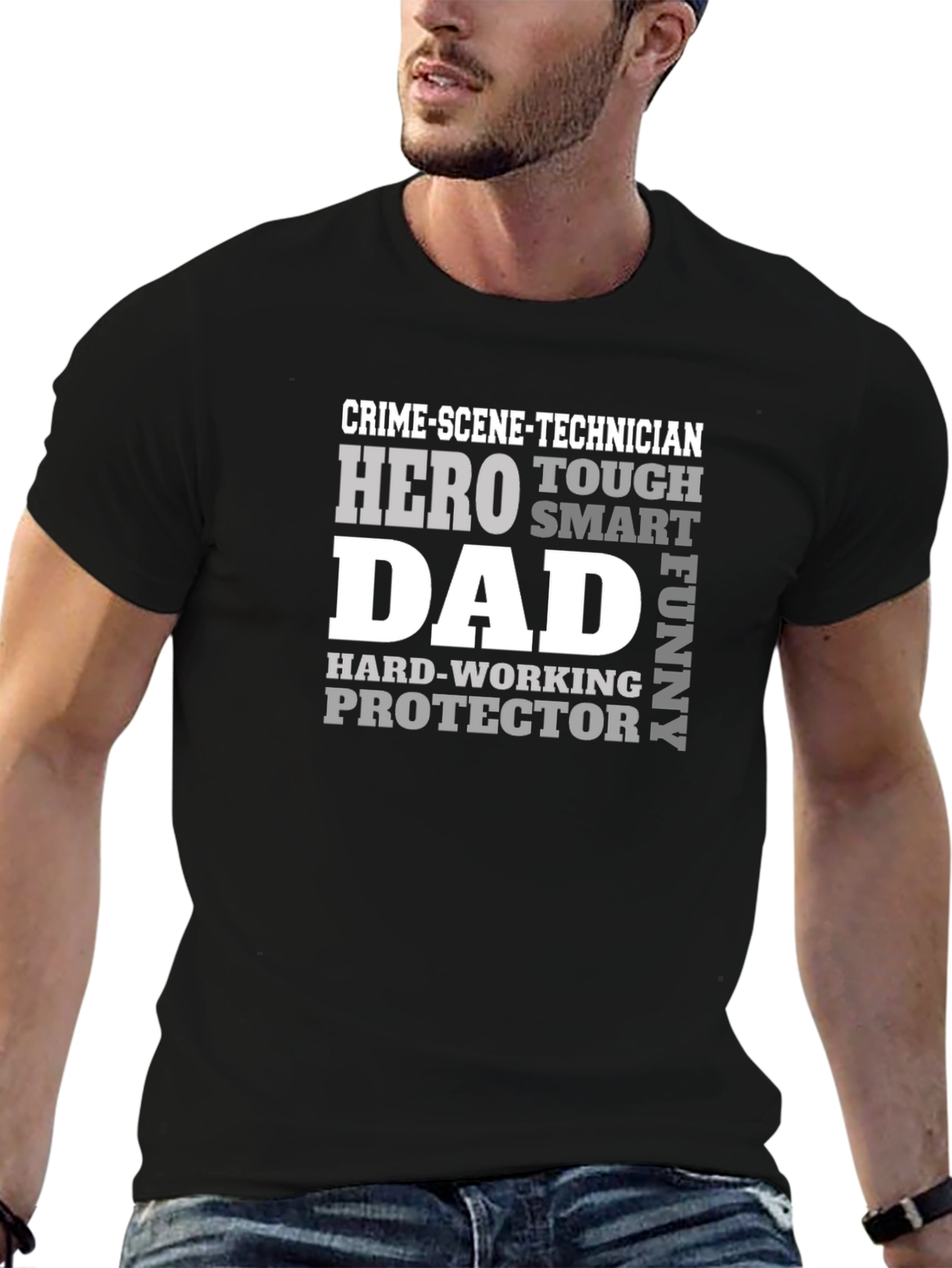 Crime Scene Technician Dad T-Shirt - Hero Smart Funny