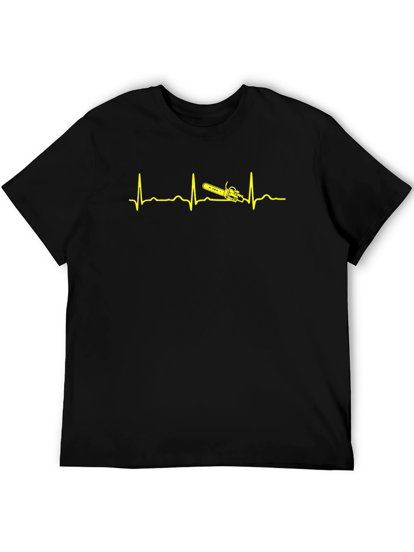 Chainsaw Heartbeat T-Shirt - Lumberjack Pulse Tee