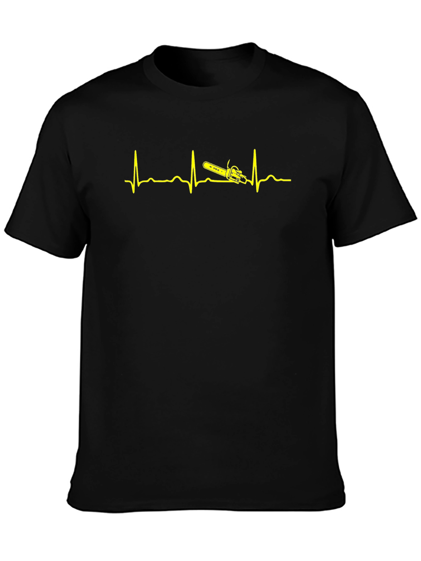 Chainsaw Heartbeat T-Shirt - Lumberjack Pulse Tee