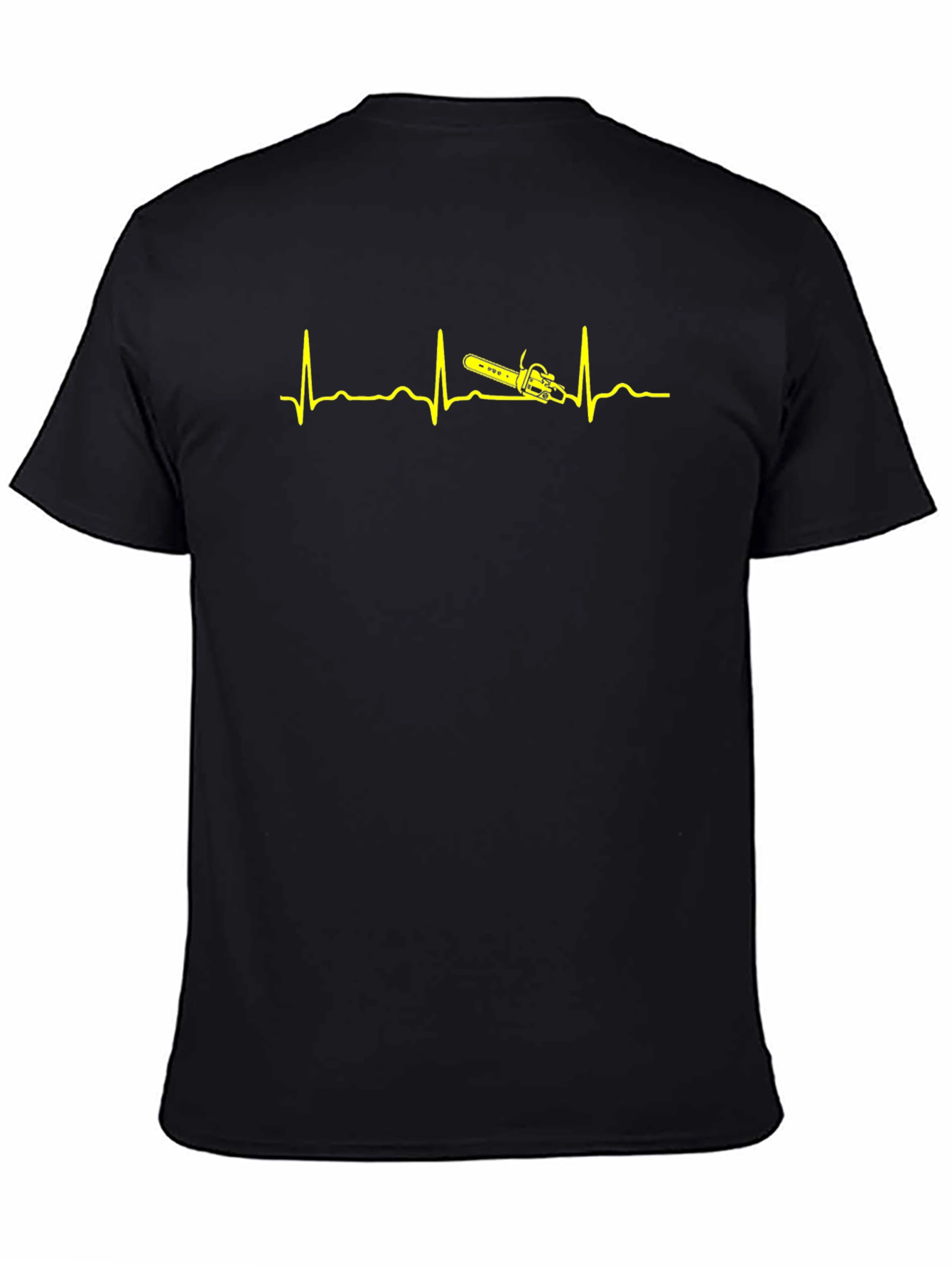 Chainsaw Heartbeat T-Shirt - Lumberjack Pulse Tee