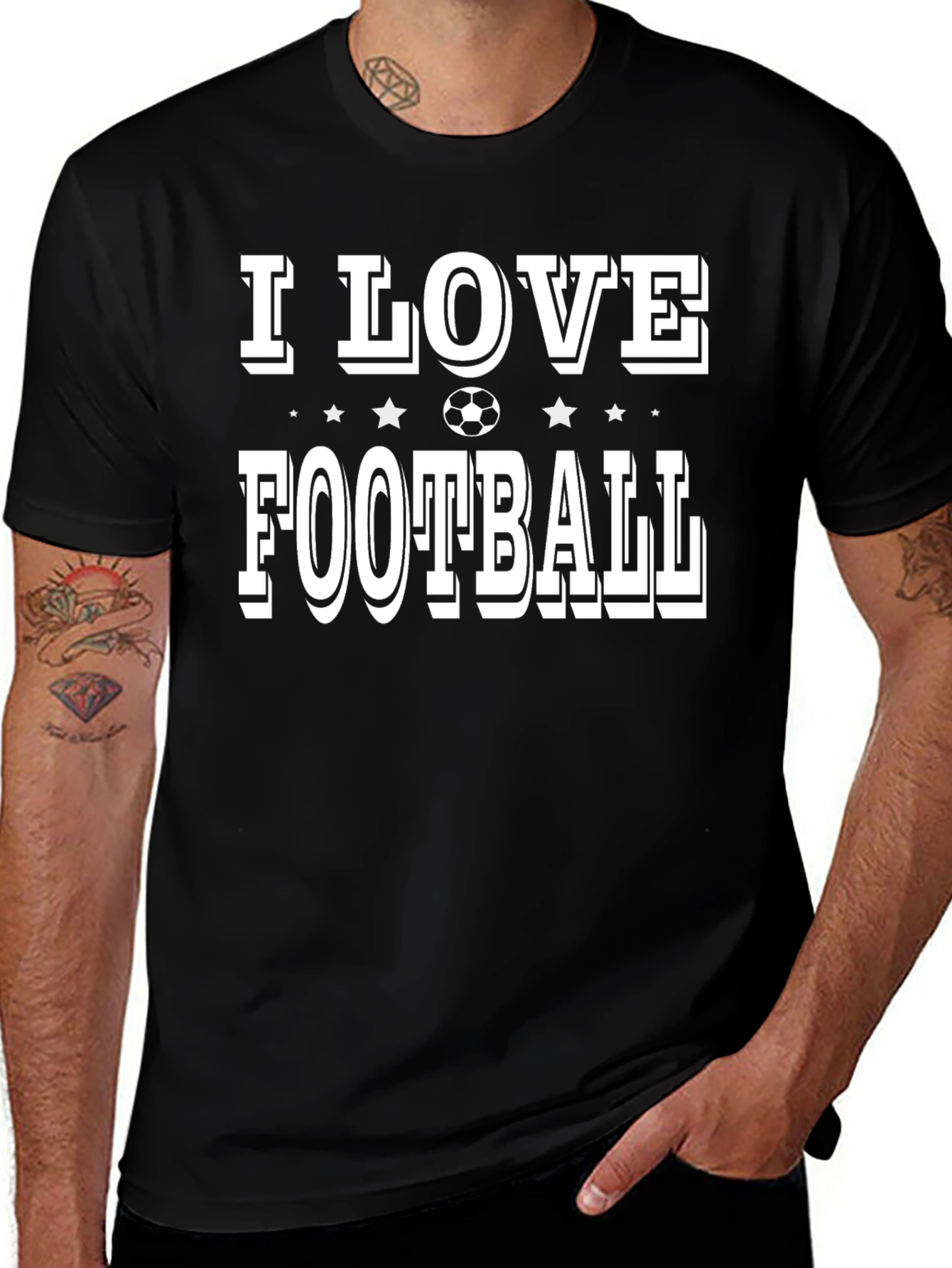 I Love Football Graphic Tee