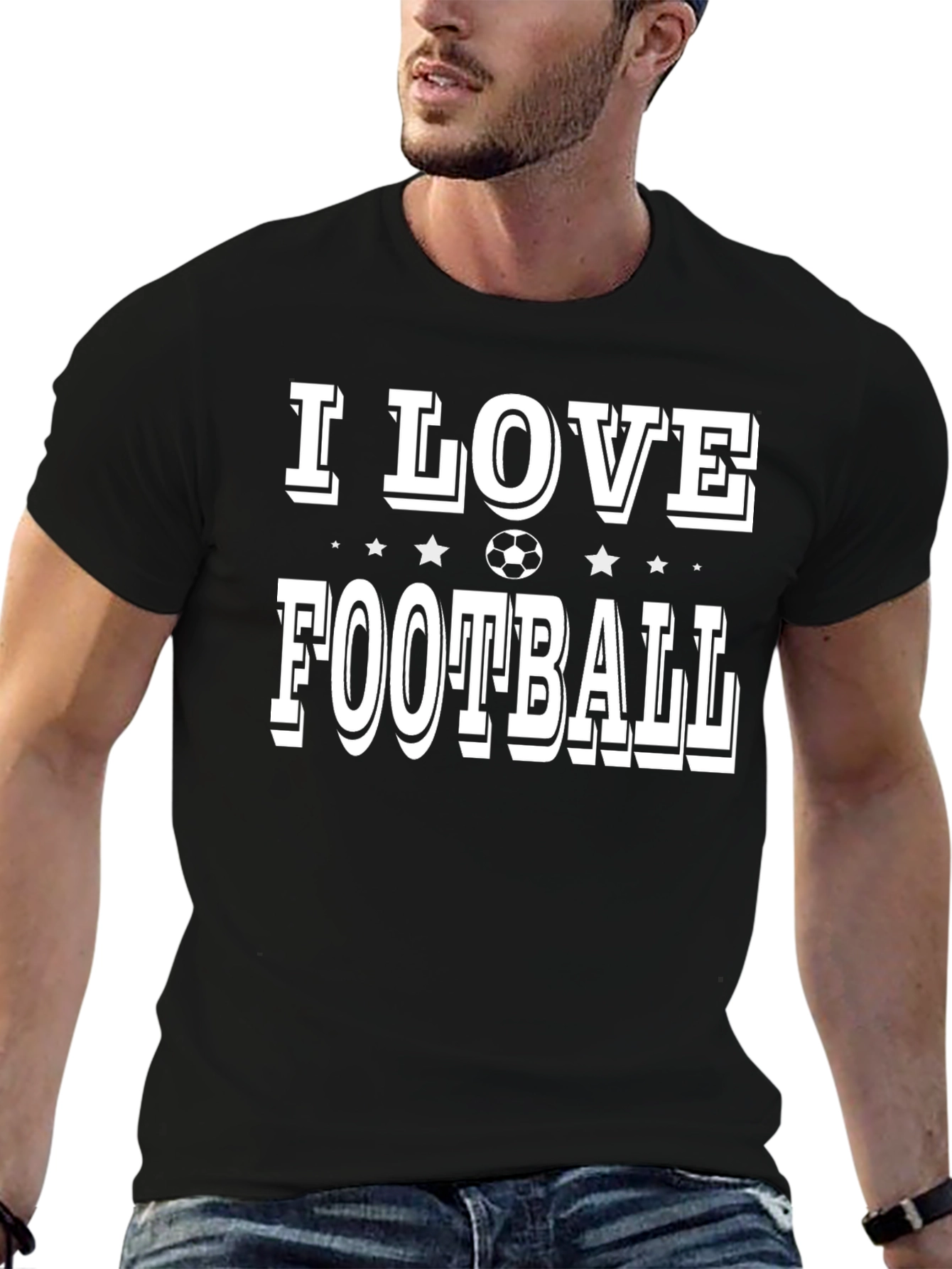 I Love Football Graphic Tee