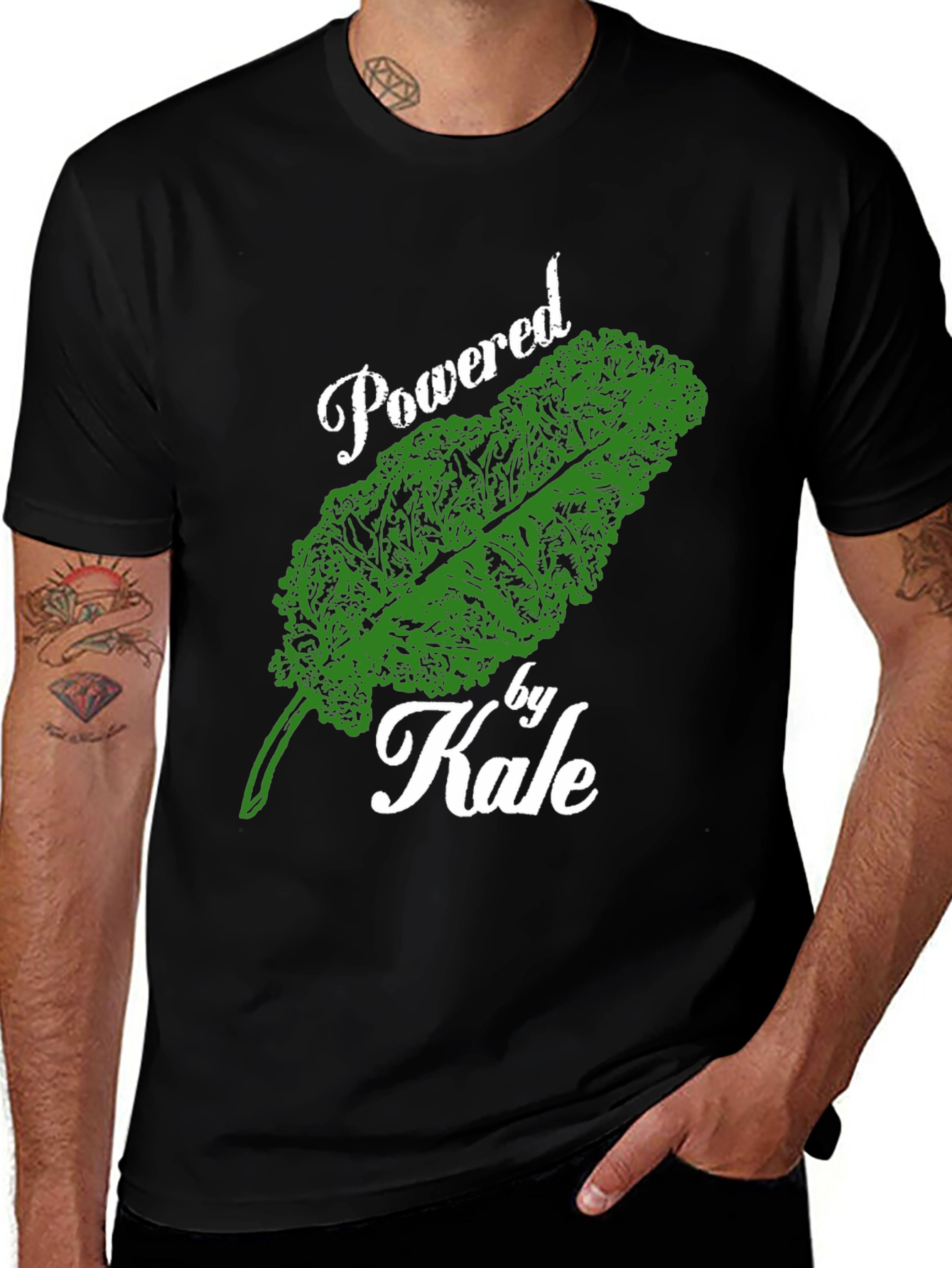 Powered by Kale T-Shirt - Vegan & Healthy