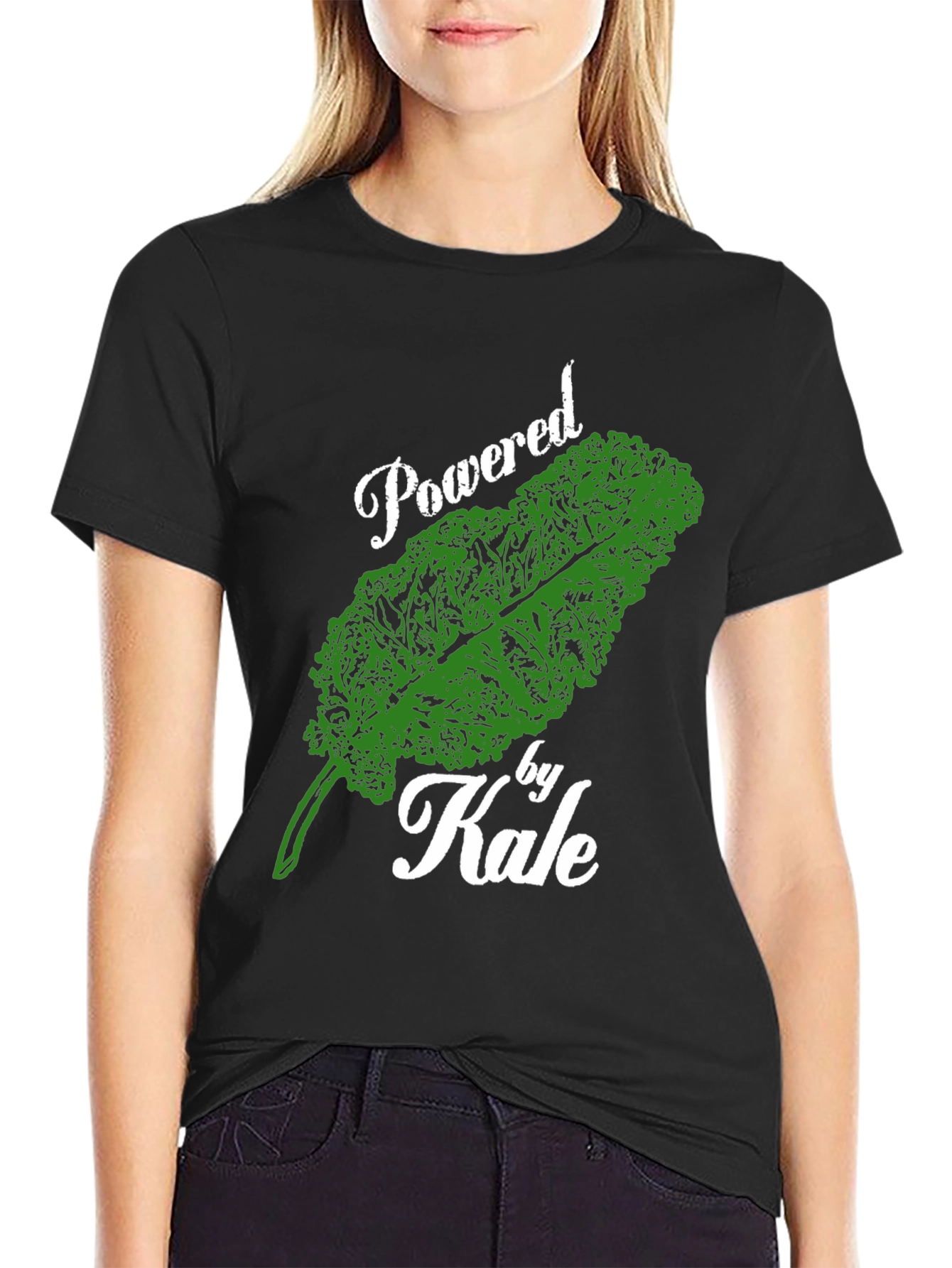 Powered by Kale T-Shirt - Vegan & Healthy